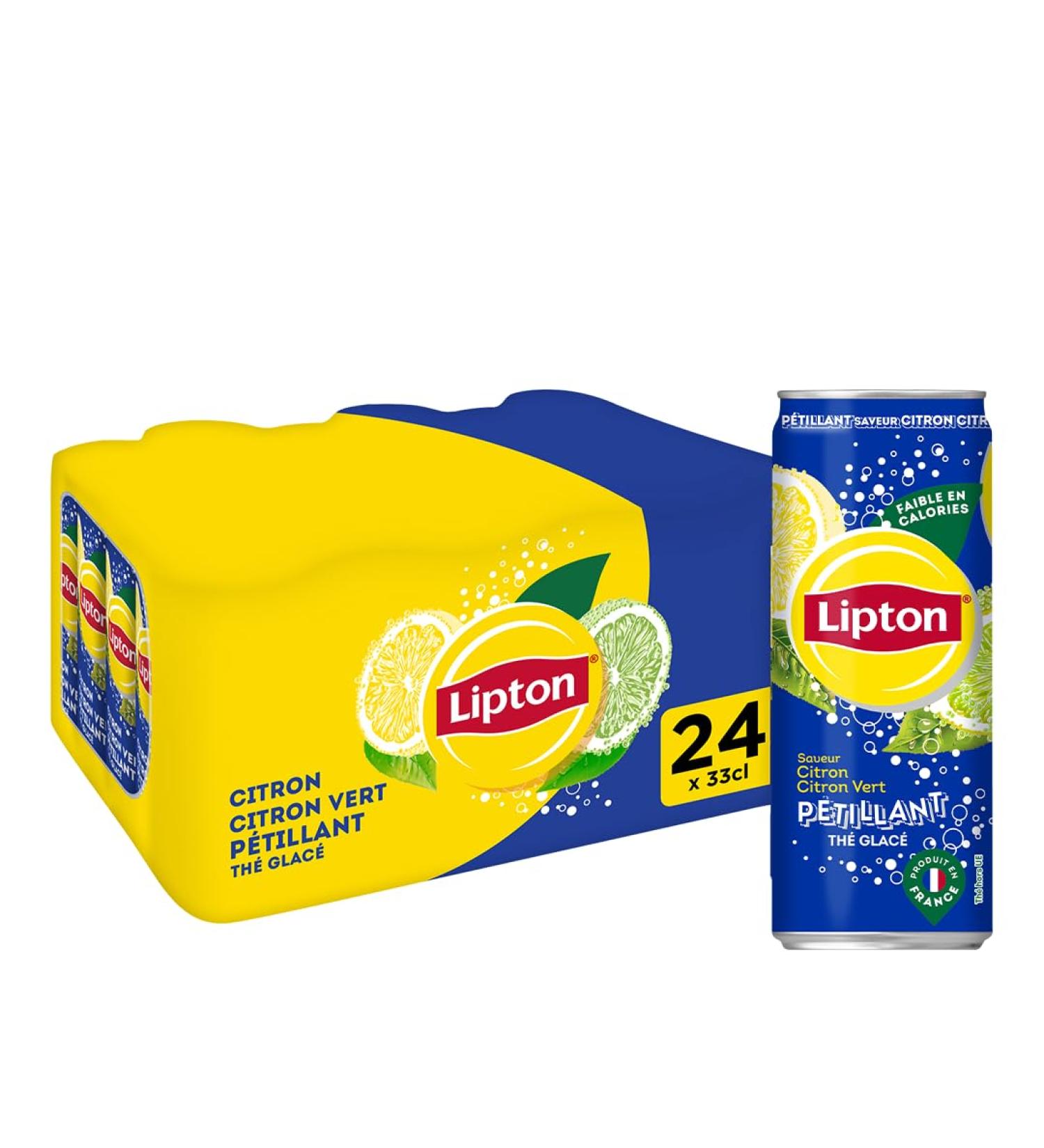 Lipton Ice Tea P tillant Saveur Citron Citron Vert Boisson Rafra chissante Faible en Calories 33cl Pack de 24 Canettes - Buy Online on GoSupps.com