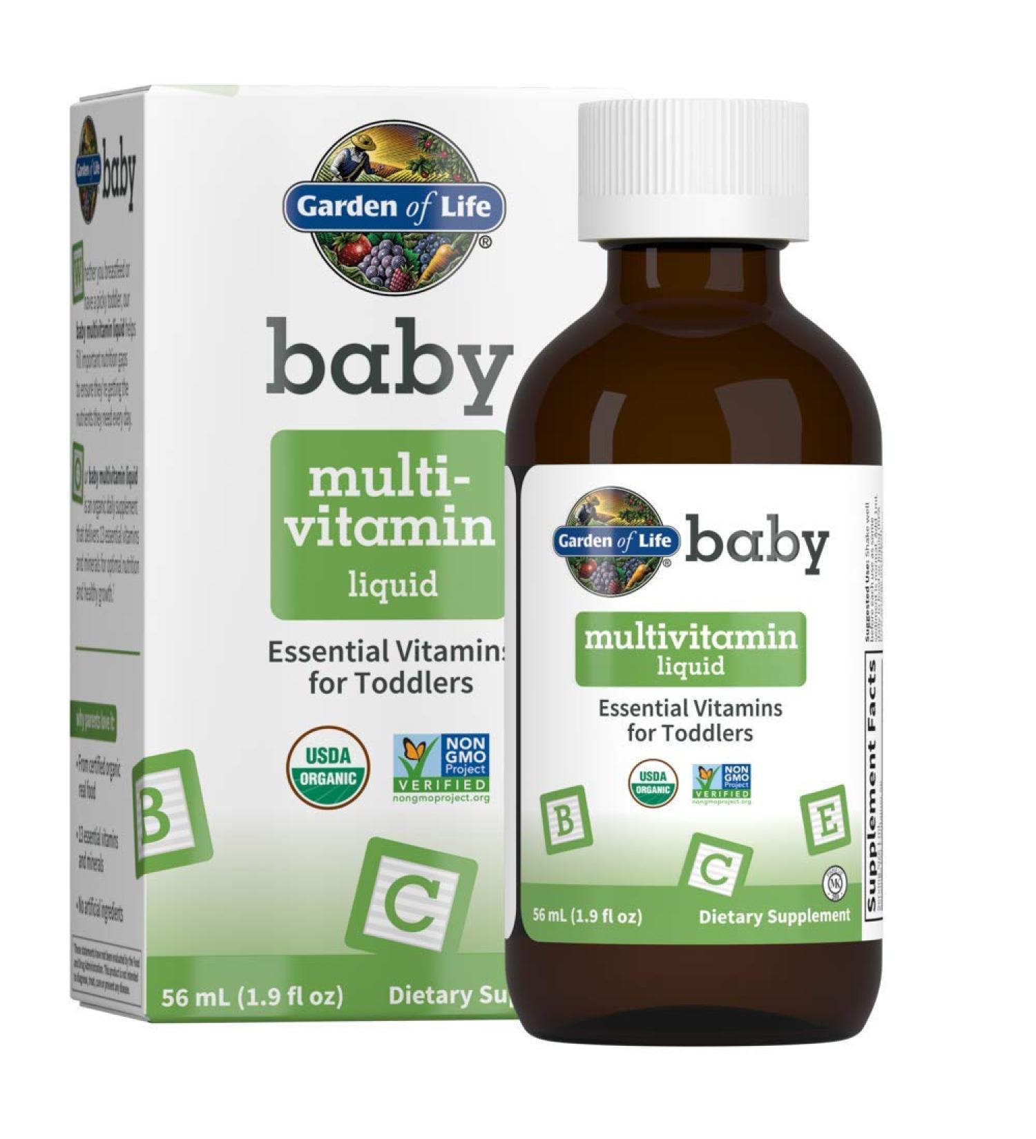 Garden of Life Baby Multivitamin Liquid 1.9 fl oz - Complete Nutrition for Infants - Buy Online on GoSupps.com
