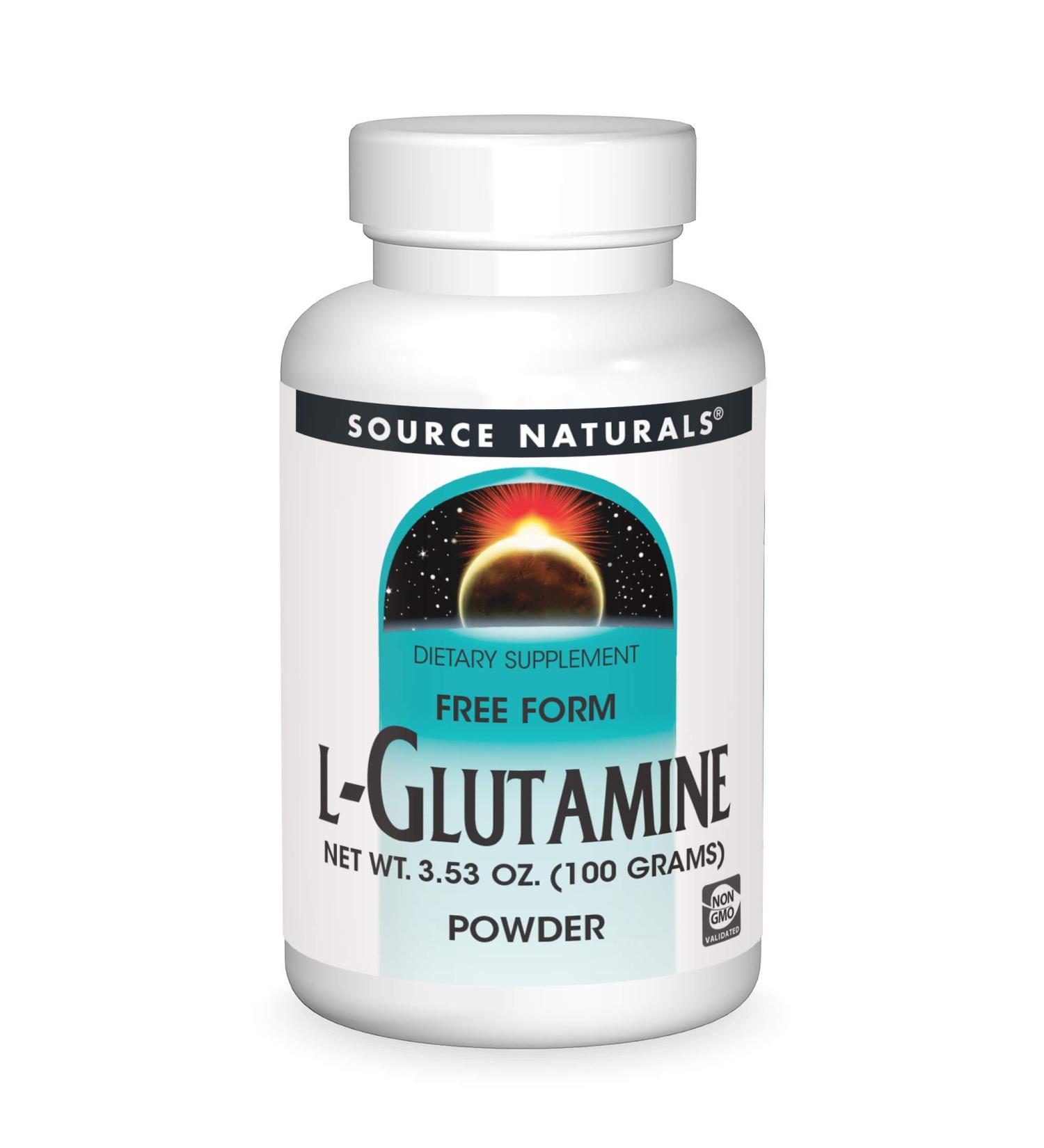 Source Naturals L-Glutamine Powder 3.53 oz | Premium Amino Acid Supplement - Buy Online on GoSupps.com