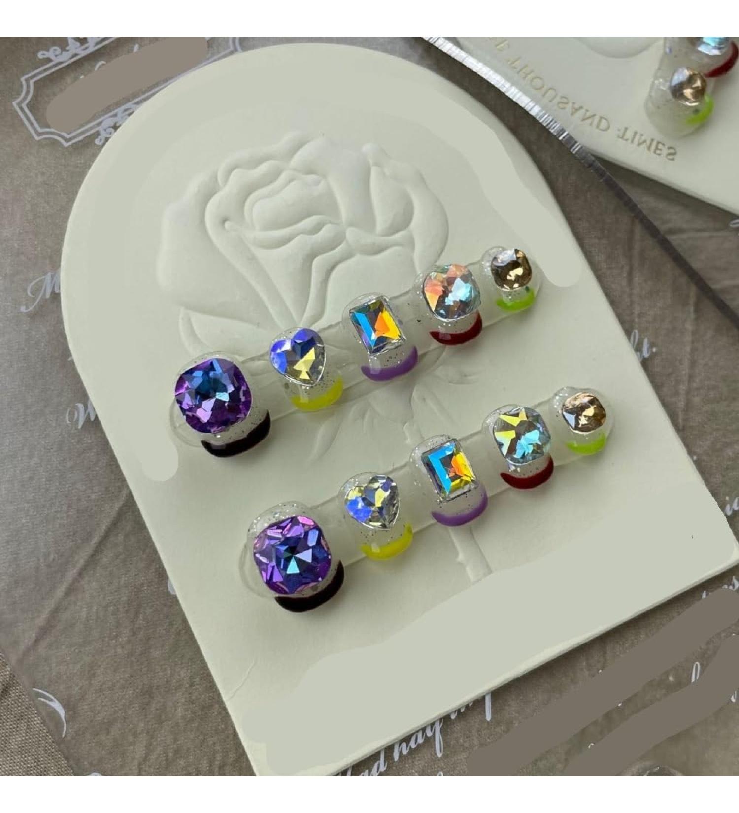 New Handmade Nail Wearing Heavy Industry Long Nail Handmade Nail Beautification False Nail Patch(Short S)