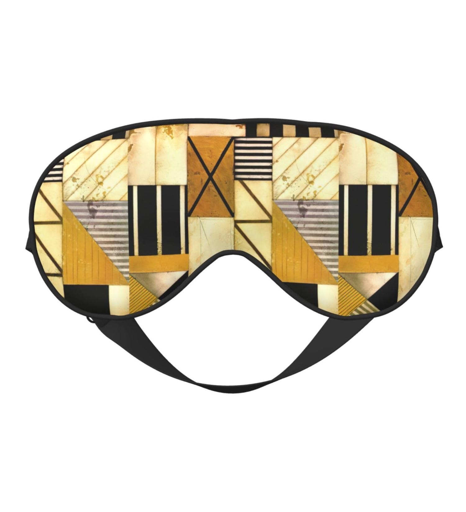 Rustic Wooden Print Eye Mask - Block Out Light Perfect for Air Travel & Full Night Sleeping - 7.9x4 Inch - Buy Online on GoSupps.com