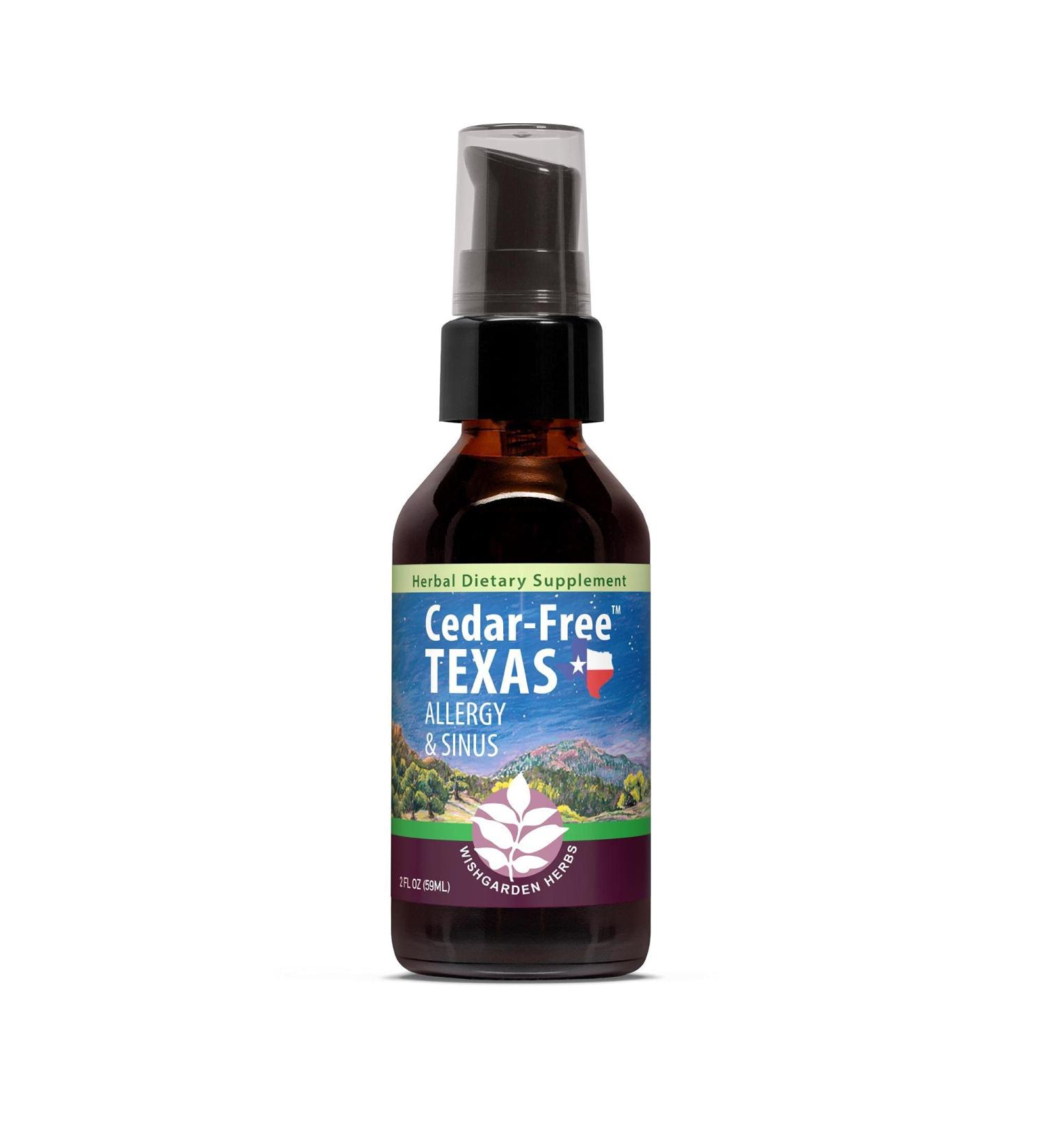 WishGarden Herbs Cedar-Free Texas Allergy & Sinus Relief - All-Natural Formula for Cedar Fever Symptoms - 2oz - Buy Online on GoSupps.com