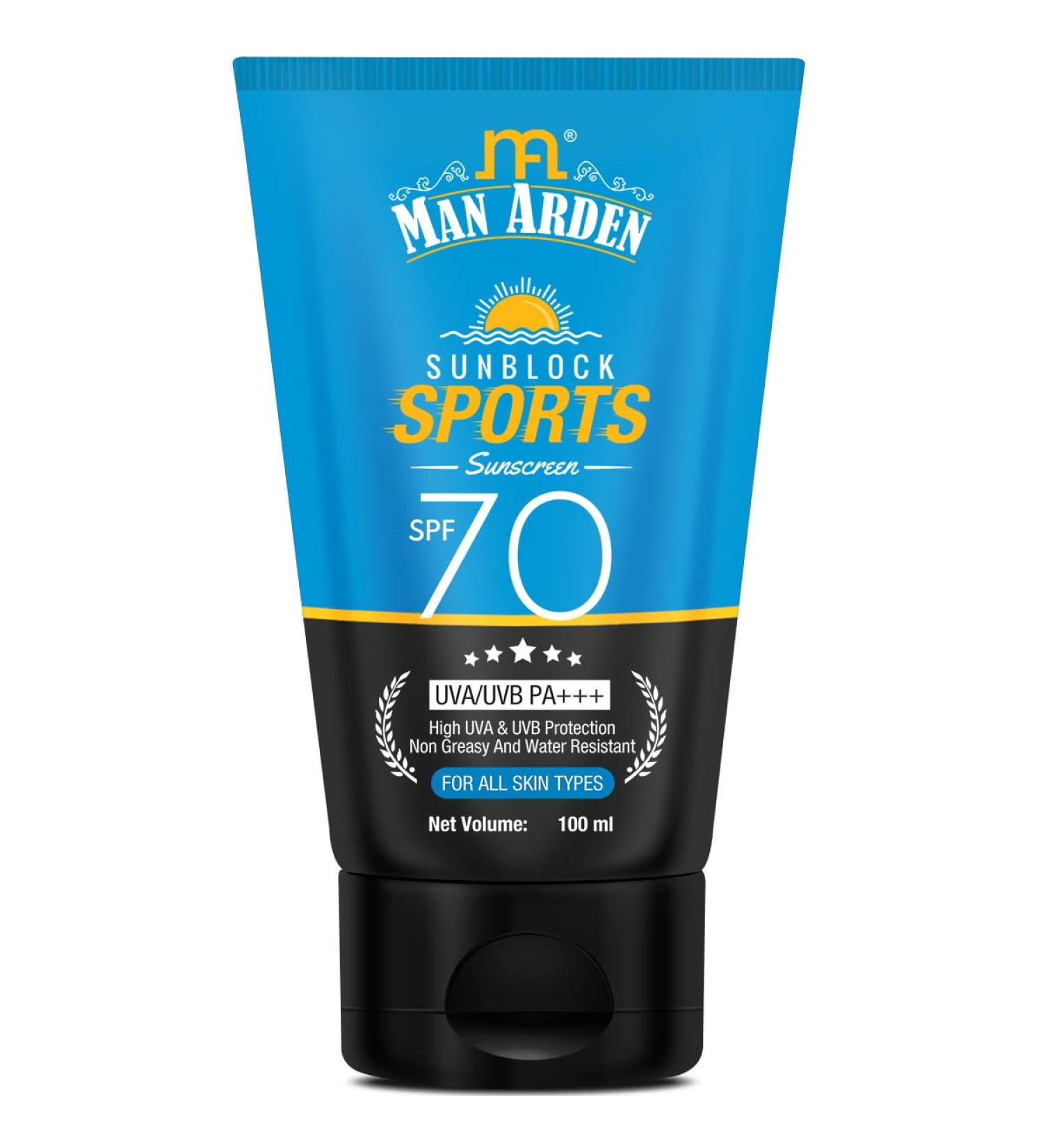 Buy Sun Block Sports Sunscreen SPF 70 - Non-Greasy UVA/UVB Protection for All Skin Types - Water Resistant - 100ml - Fast International Shipping - Buy Online on GoSupps.com