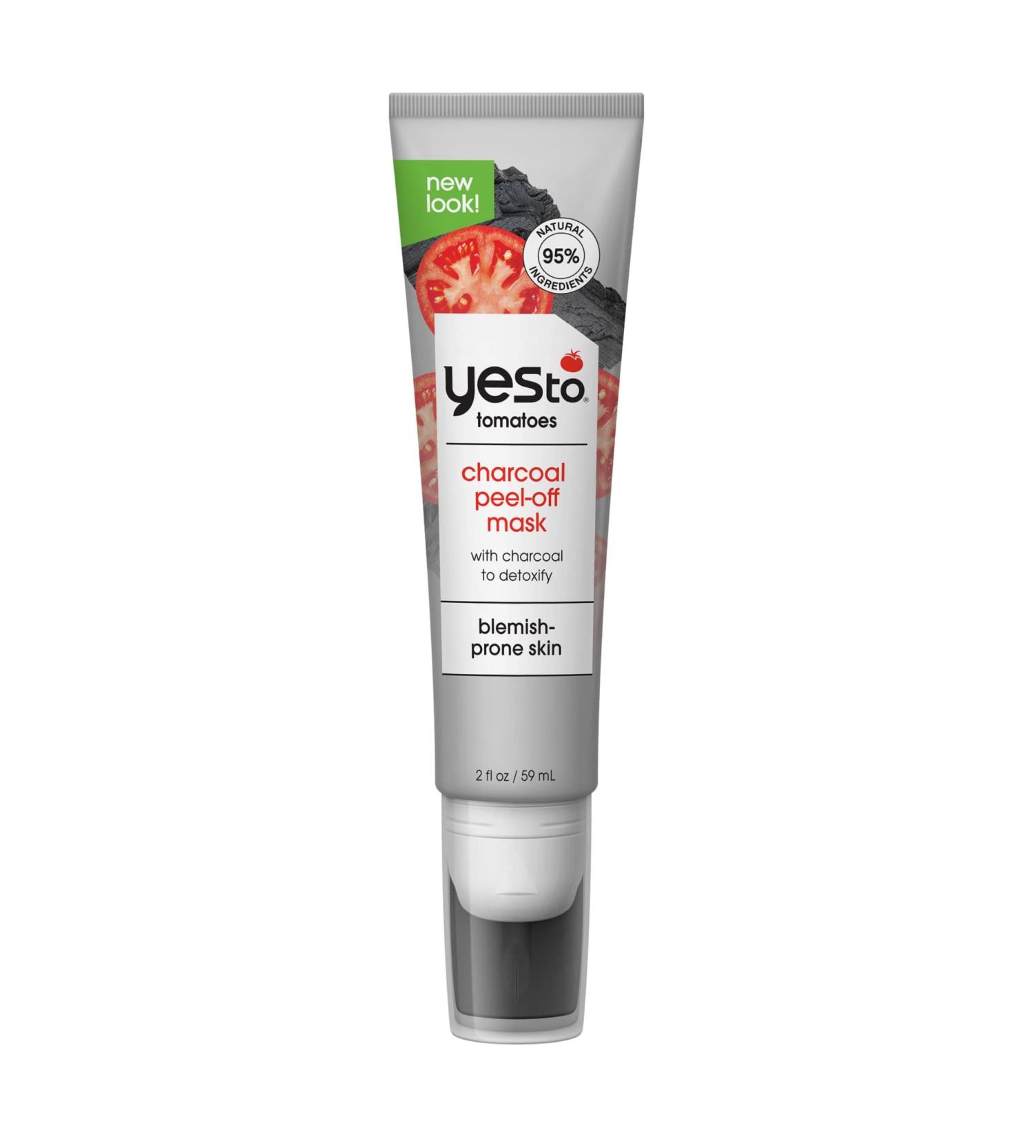 Detoxifying Charcoal Peel Off Face Mask - Yes To Tomatoes - 2 Fl Oz (Pack of 1) - Buy Online on GoSupps.com
