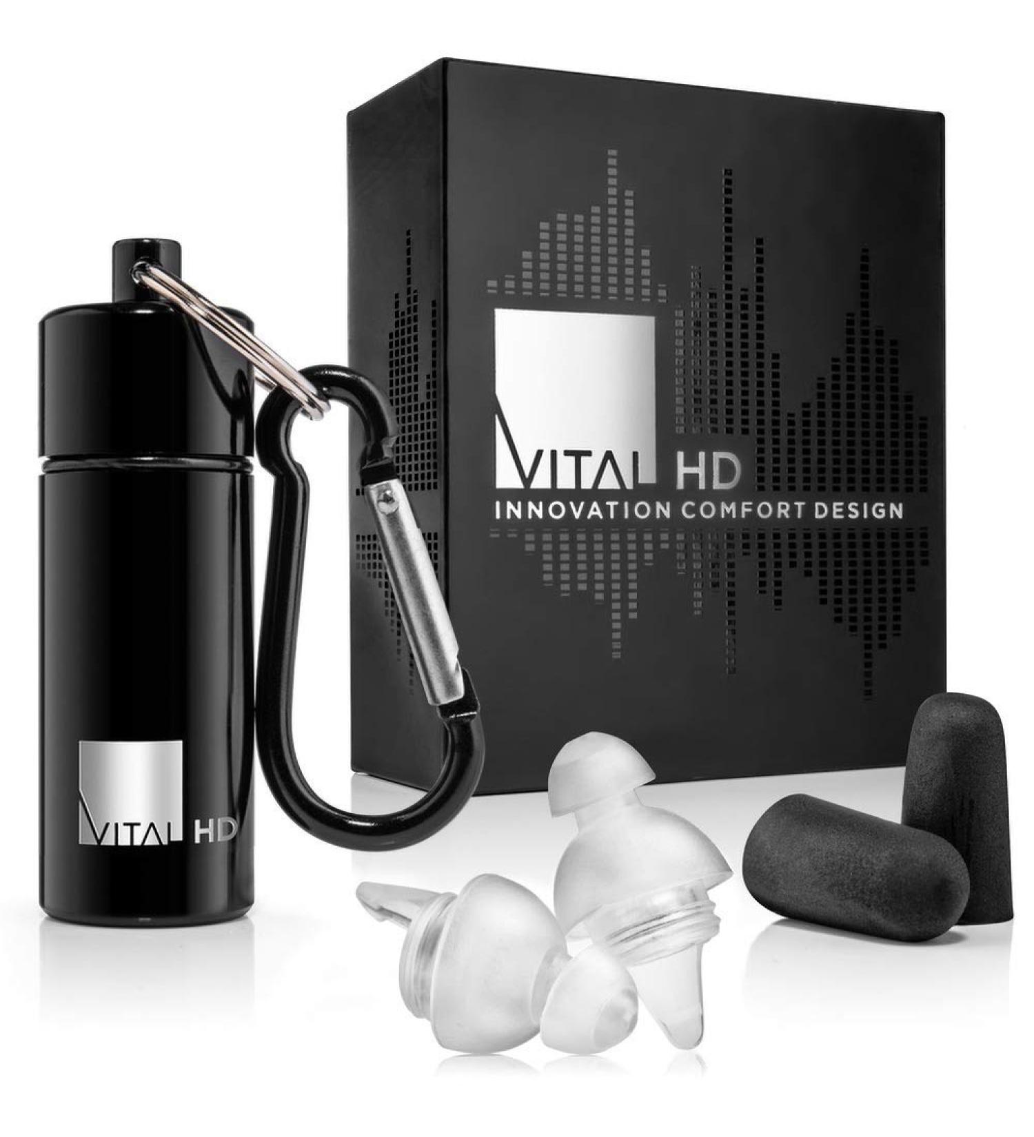 VITAL HD High Fidelity Concert Ear Plugs with Acoustic Technology - Invisible & Comfortable for Musicians, DJs, Music Festivals - Premium Gift Box - Buy Online on GoSupps.com