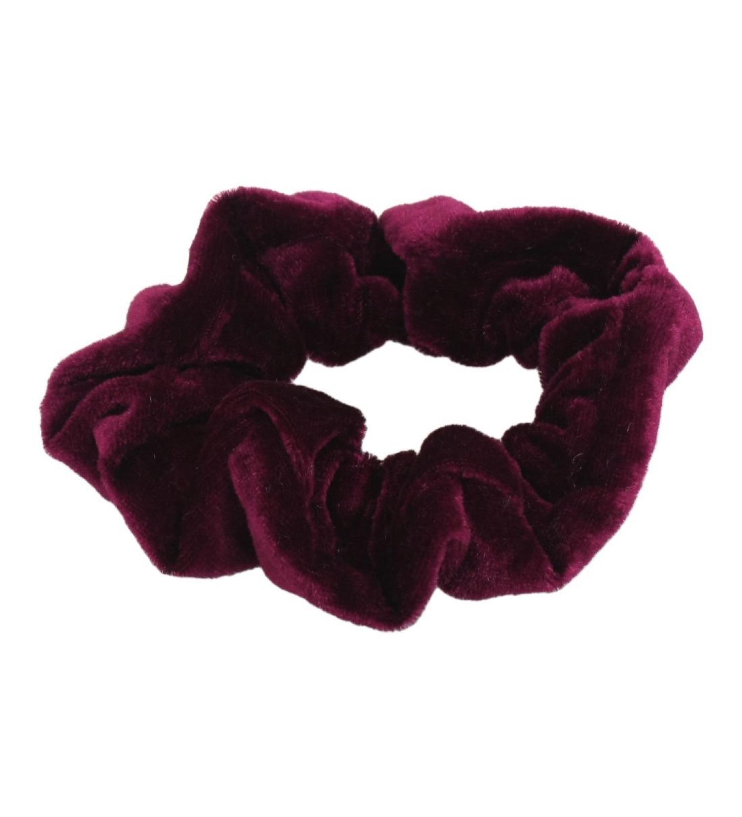 Gleader Burgundy Velvet Elastic Hair Tie Band Ponytail Holder for Women