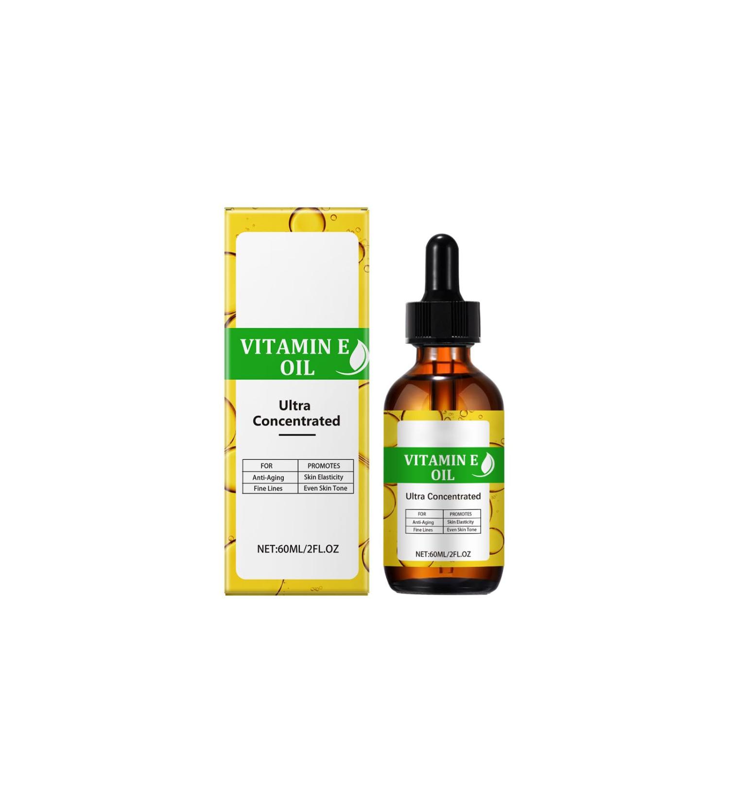 Vitamin E Oil - 75 000 IU Organic Vitamin E Oil for Cosmetics Firming Plump Skin Reducing Fine Lines Pure Vitamin E Oil for Skin Face & Body Vitamin E Drops 60 ml - Buy Online on GoSupps.com