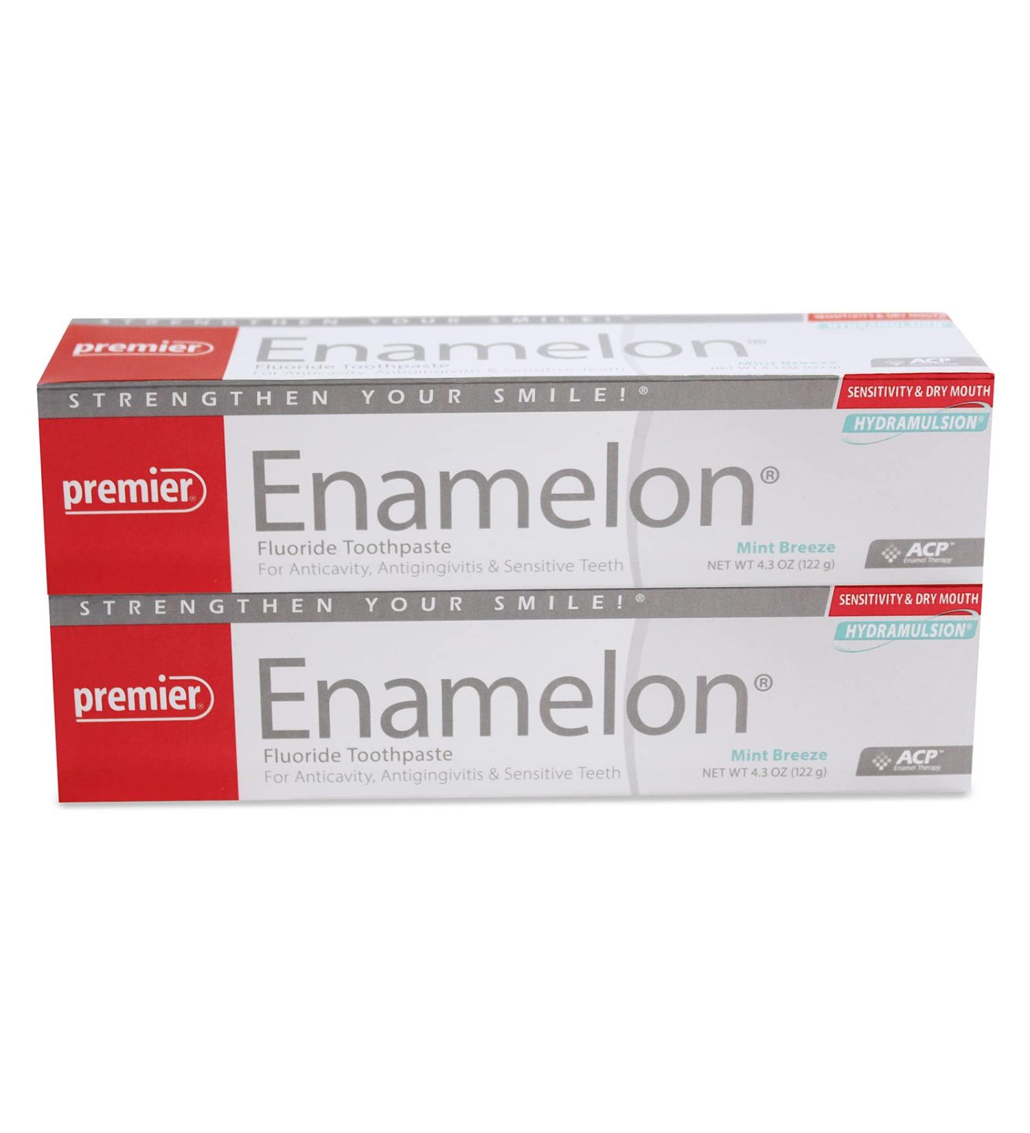 Enamelon Fluoride Toothpaste 2-Pack | Protection Against Sensitivity & Gingivitis | Remineralization & Demineralization Prevention | Mint Breeze - Buy Online on GoSupps.com