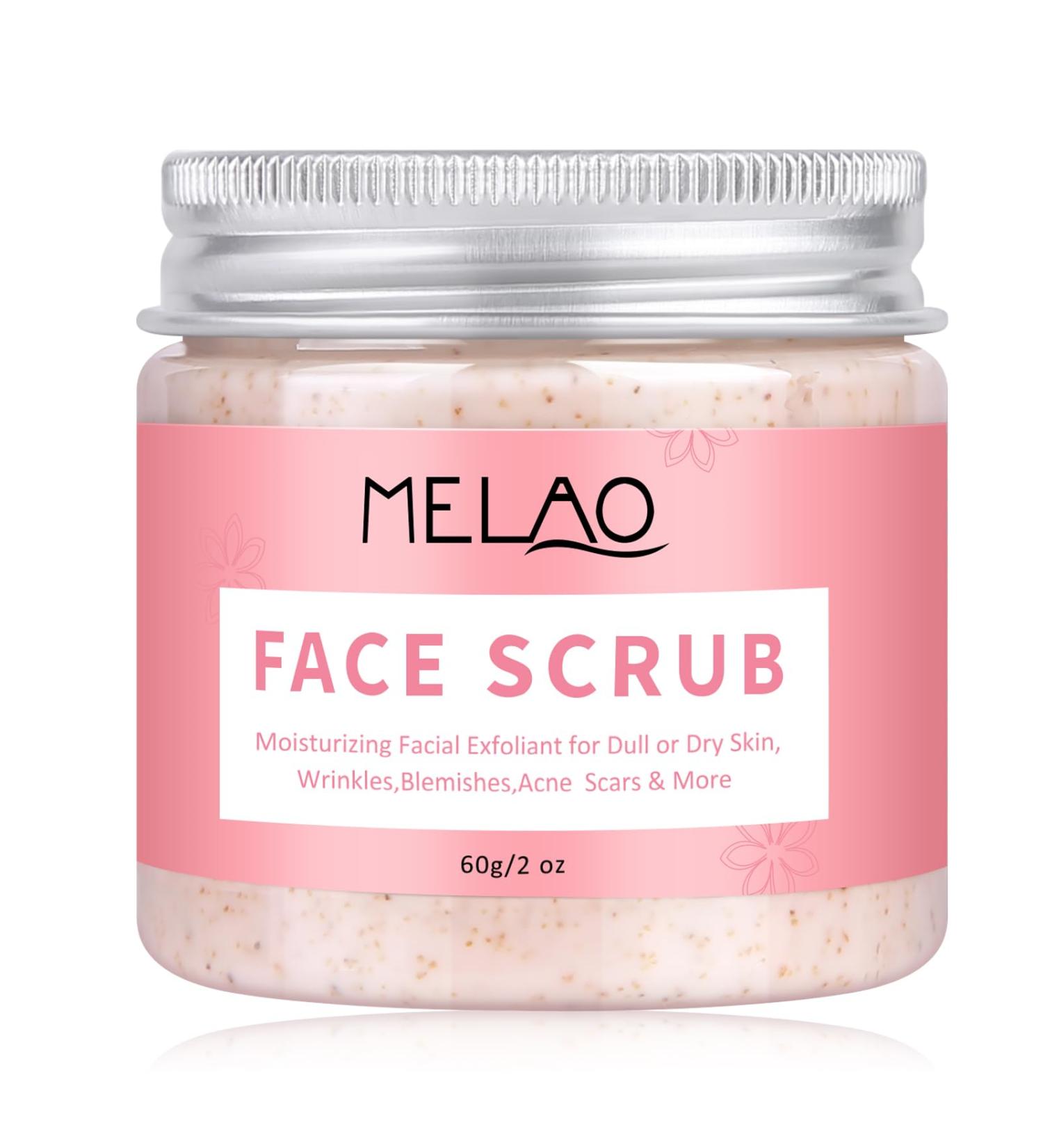 Natural Face Scrub with Shea Butter Jojoba Oil & Retinol - Gentle Exfoliation & Skin Renewal for Glowing Skin - Buy Online on GoSupps.com