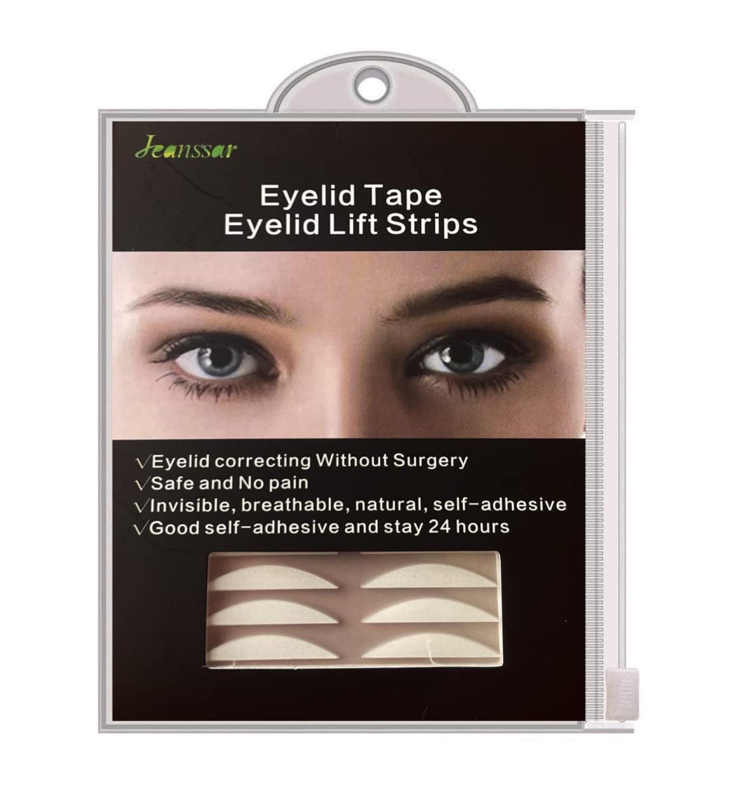Jeanssar Invisible Eyelid Tapes Stickers(320Pcs X 4MM) One-Sided Sticky Eyelid Correcting Strips Waterproof Eyelid Lifter Strips Instantly Eyelids Lift Without Surgery for Hooded Droopy Eyes 320Pcs 4MM One-sided Sticky Black - Buy Online on GoSupps.com