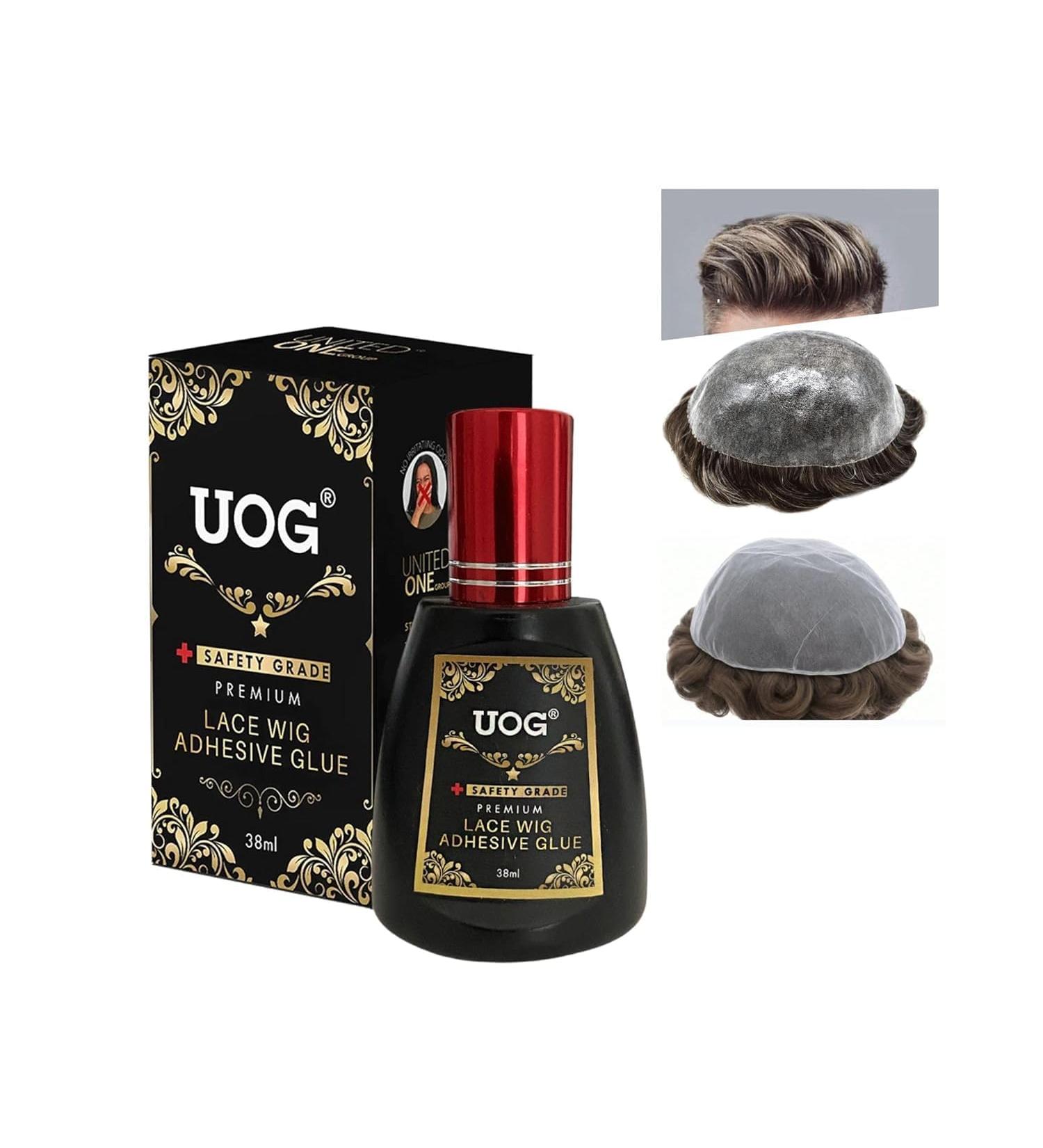 UOG Toupee Adhesive Glue - Waterproof Quick-Dry Allergy-Free | Strong Hold for Poly PU & Lace Wigs | 1.3 oz Hair Replacement System - Buy Online on GoSupps.com