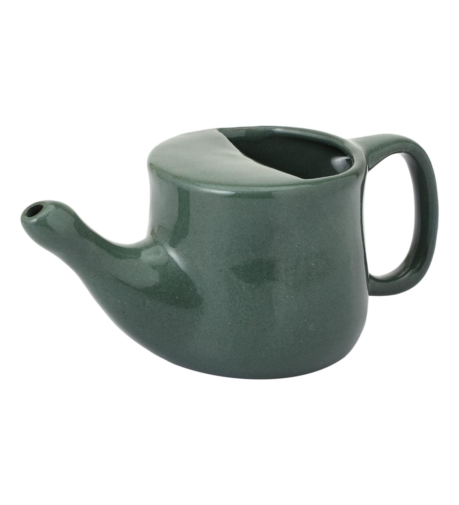 Ceramic Neti Pot Set with 5 Sachets - Dark Gray Color, 250ml - Buy Online on GoSupps.com
