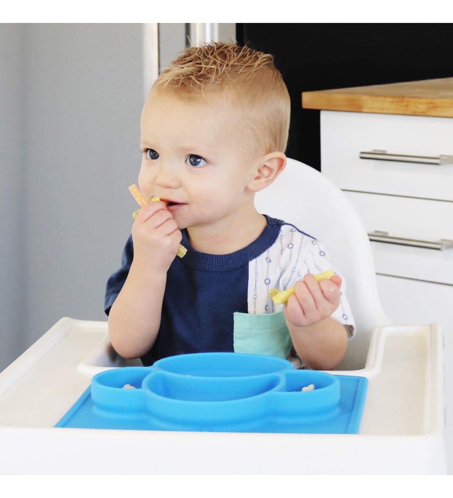 Nuby Sure Grip Monkey Silicone Placemat - Blue | Fun & Functional Monkey Design - Buy Online on GoSupps.com
