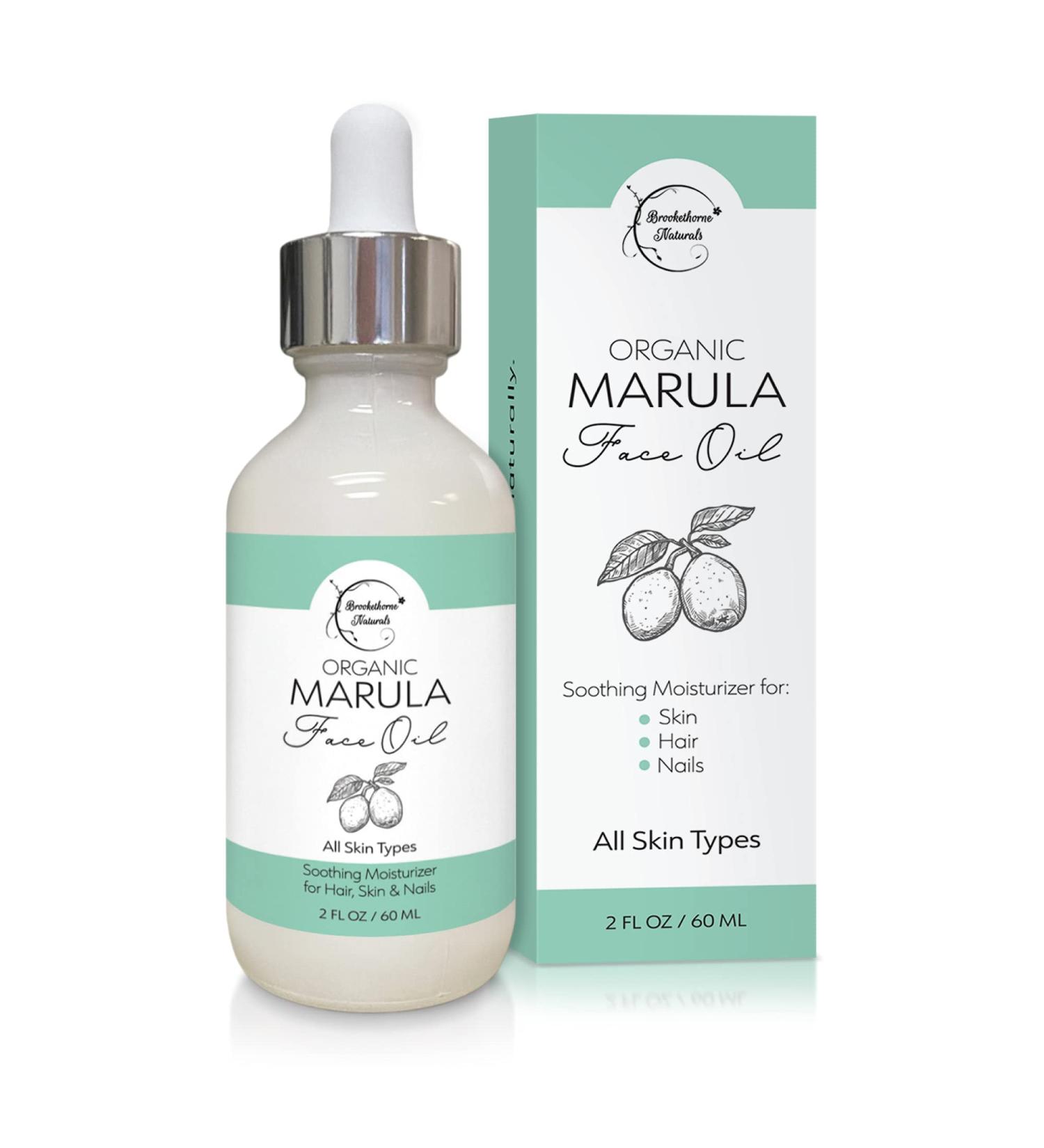 Organic Marula Oil for Face - Luxury Facial Oil for Women | Moisturizer for Skin, Hair & Nails - 2oz by Brookethorne Naturals - Buy Online on GoSupps.com