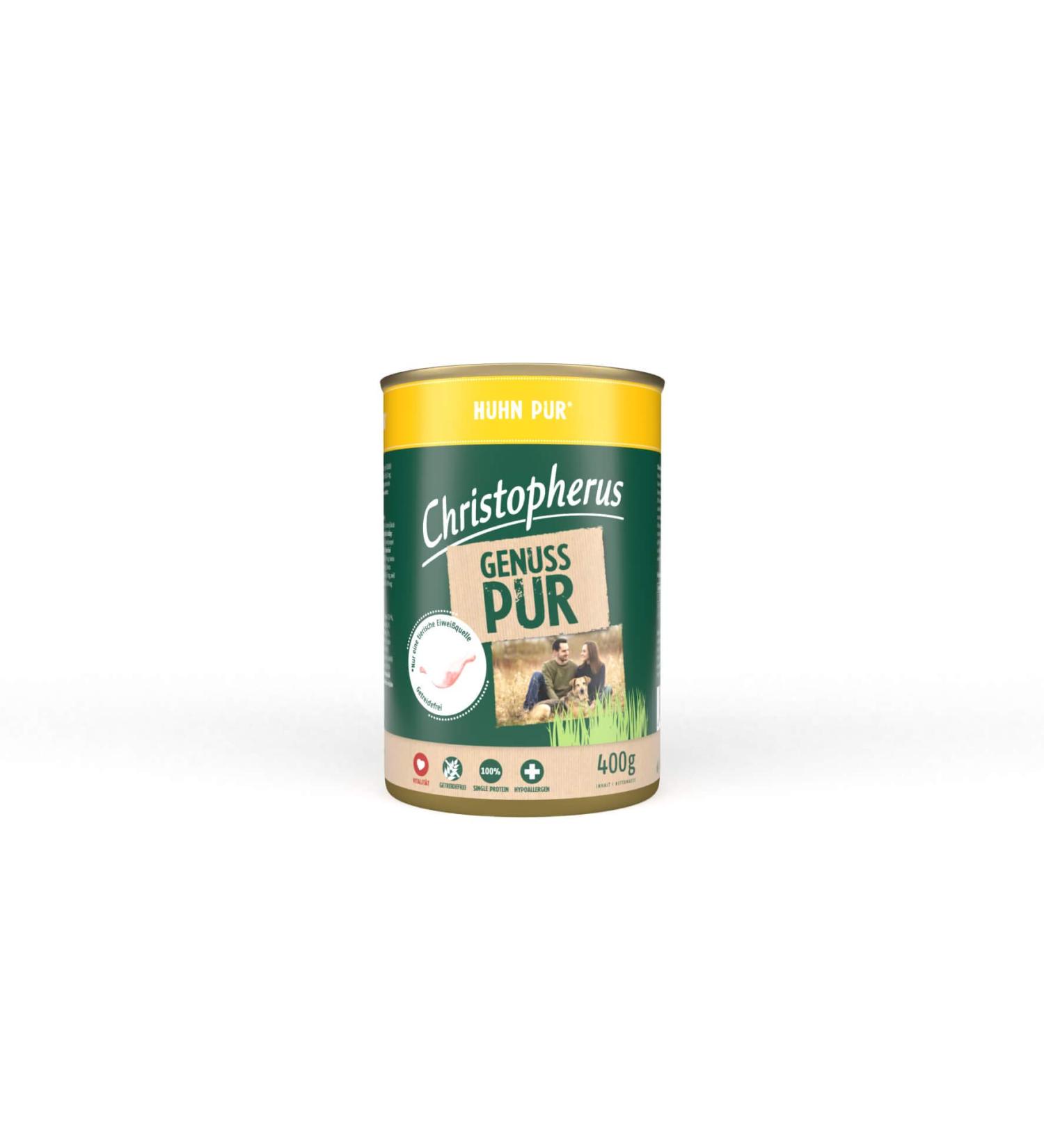 Christopherus Pure Chicken Complete Food for Dogs Wet Food 6 x 400 g