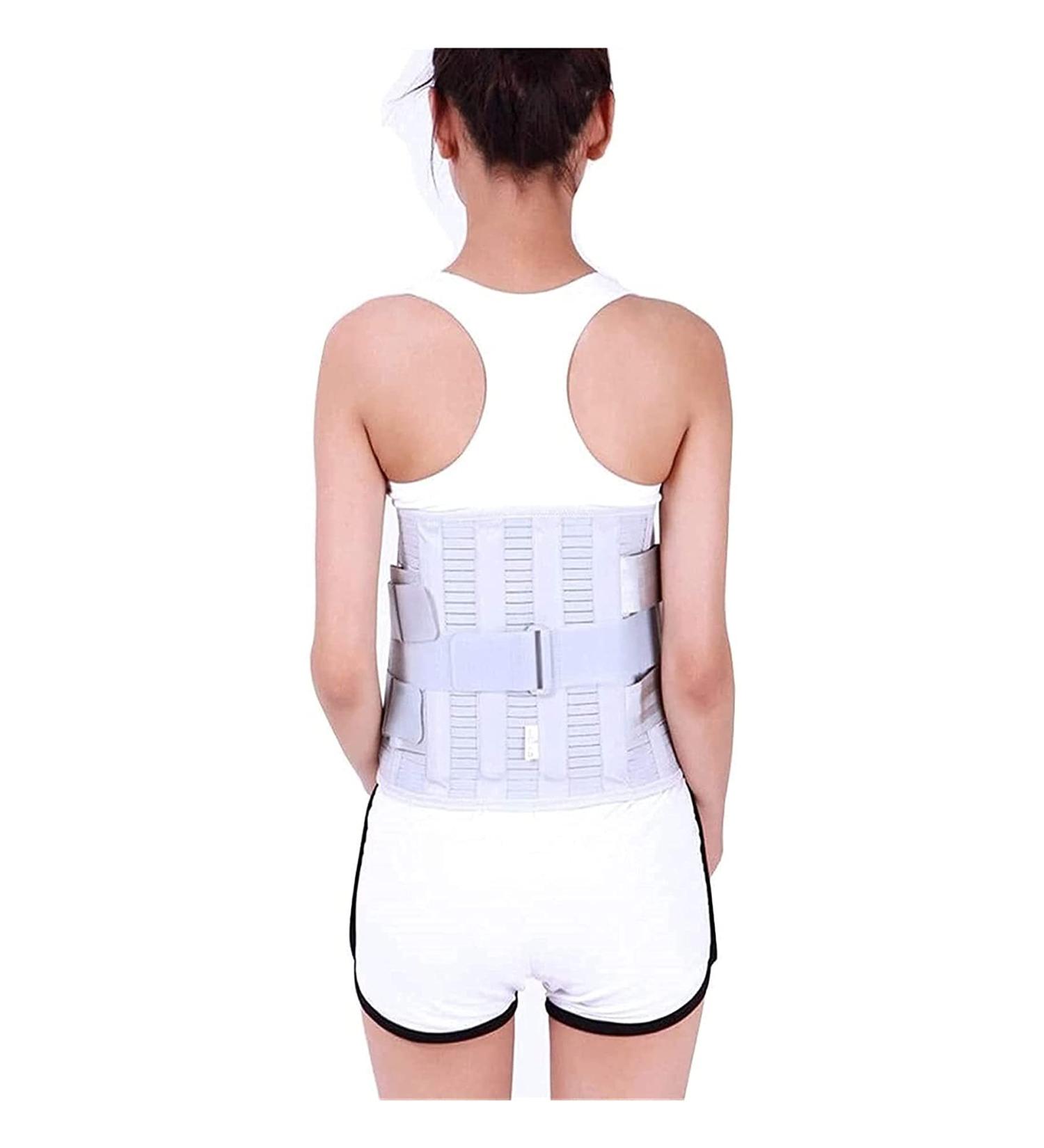 XX-Large Lower Back Support Belt - Lumbar Support with Curved Aluminum Strips & Breathable Mesh - Adjustable Velcro Fasteners for Pain Relief - Buy Online on GoSupps.com