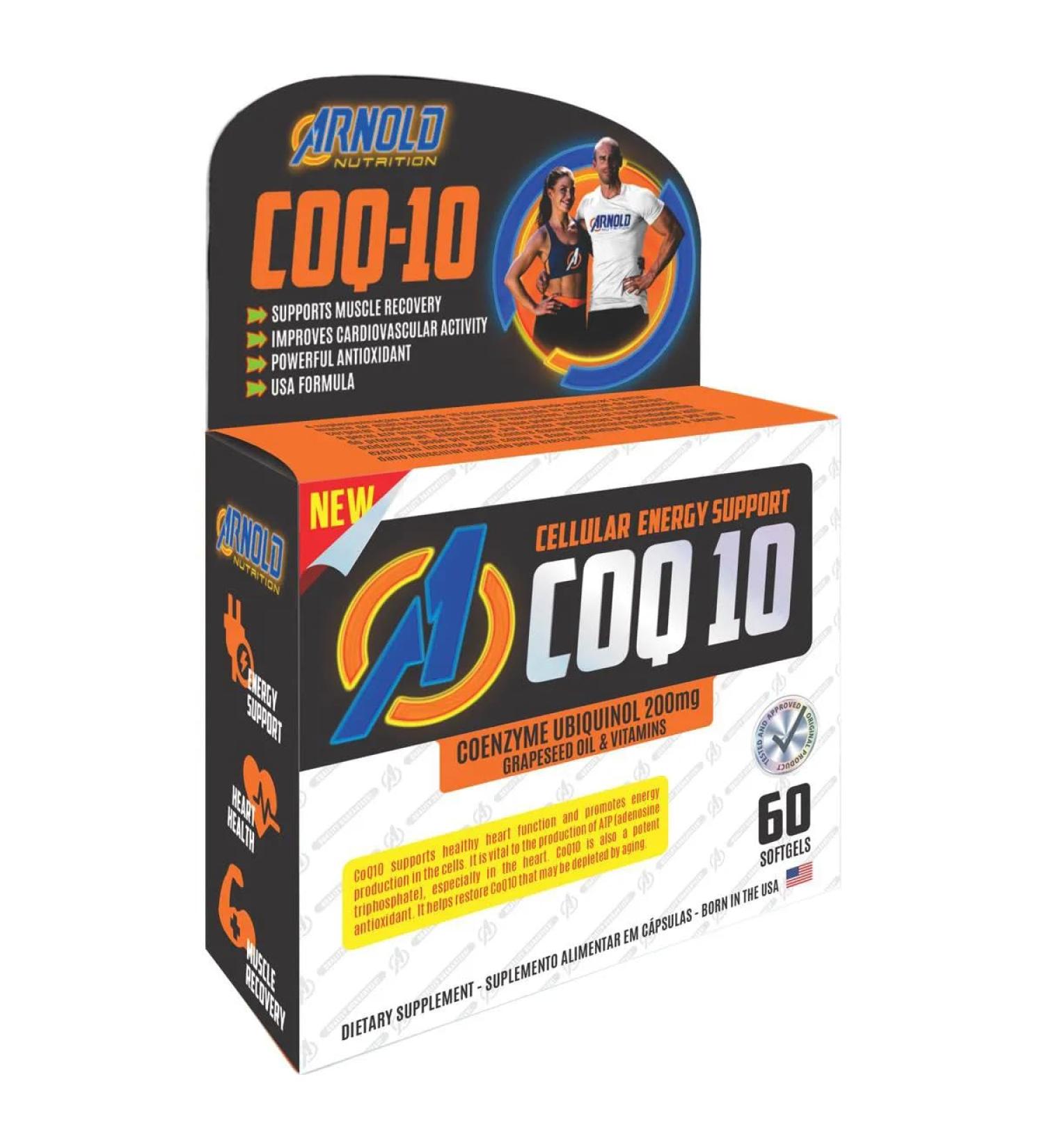 CoQ-10 200mg Softgels - 60 Count | Premium Energy & Heart Health Supplement - Fast International Shipping - Buy Online on GoSupps.com