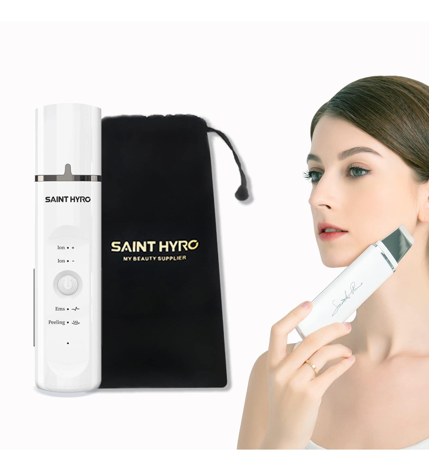 Saint Hyro Pore Skin Scrubber Blackhead Remover | 4 Modes Exfoliator & Cleanser with Ion Function | USB Charger | Face Scraper Machine - Buy Online on GoSupps.com