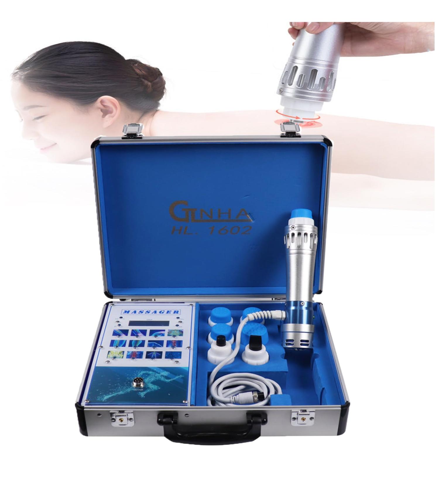 WDDEYYDS Shock Wave Therapy Device for Body Percussion & Chronic Pain Relief - Electromagnetic Device with 7 Massage Heads for ED Treatment & International Shipping - Buy Online on GoSupps.com