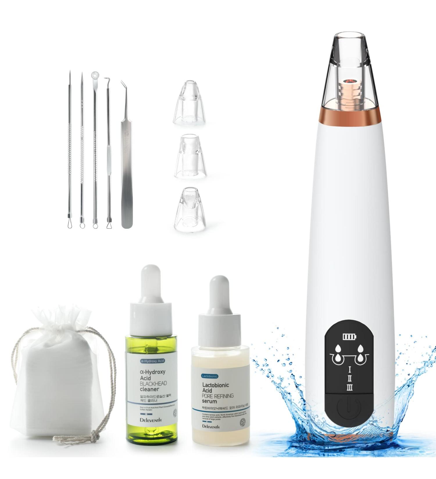 UIOOIU Blackhead Remover Vacuum - Pore Cleaner Tool with 3 Suction Modes for All Skin Types-Men & Women - Buy Online on GoSupps.com