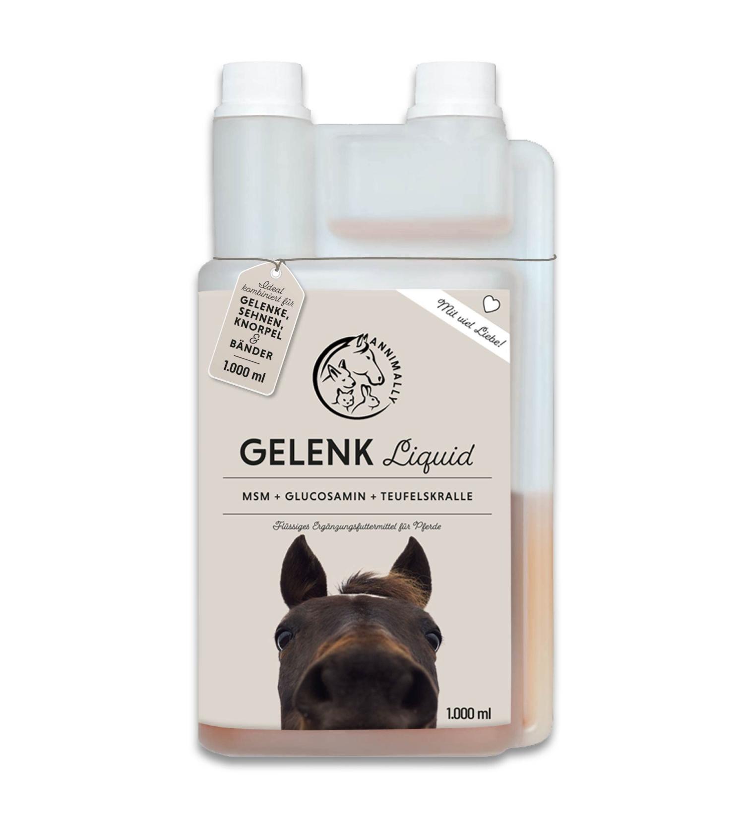 Annimally Joint Liquid for Horses 1000ml - Devil Claw Glucosamine & MSM for Joint Health - Liquid Supplement Alternative to Powder - Buy Online on GoSupps.com