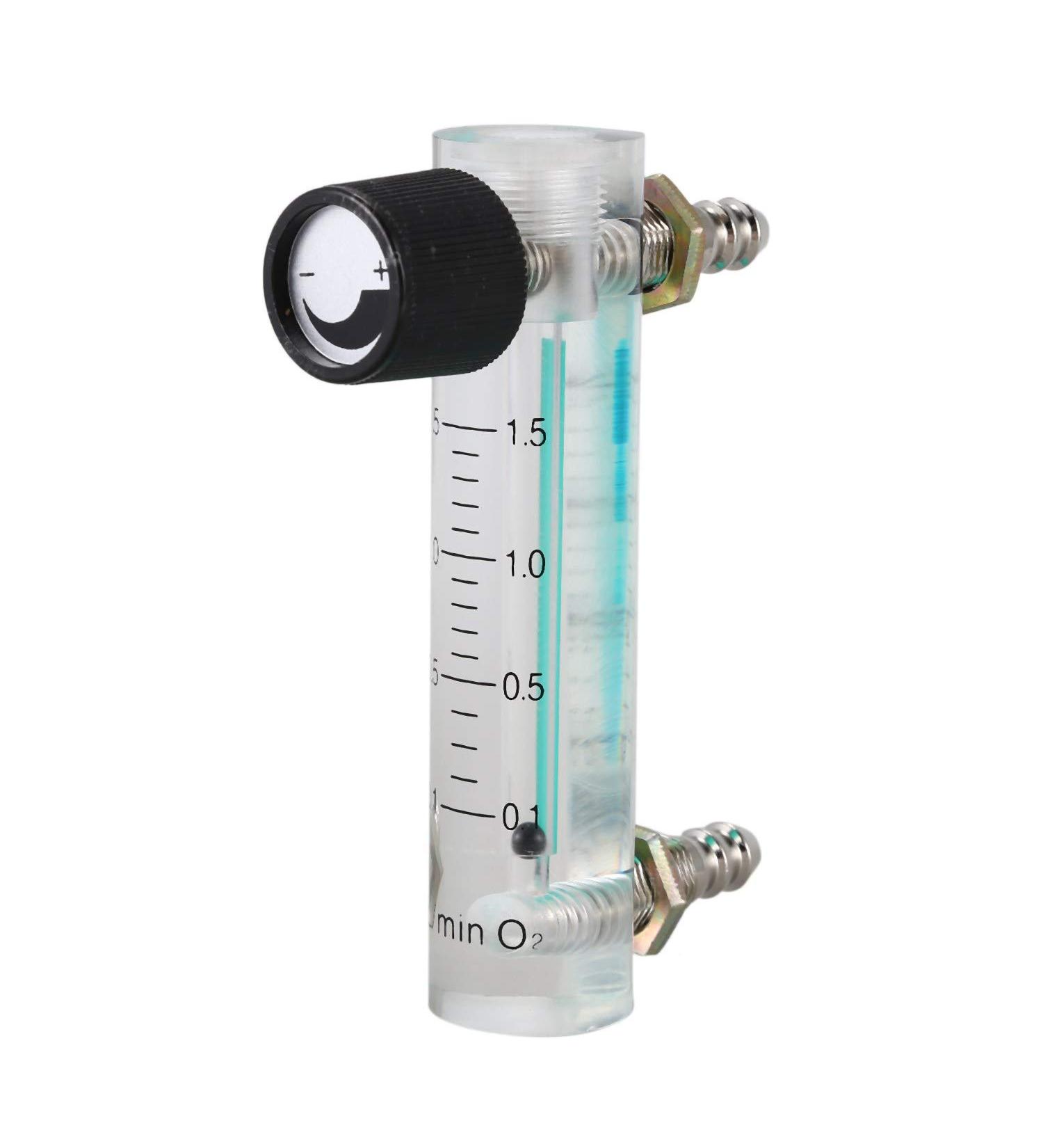 LAMELLIS 0.1-1.5LPM 1.5L Oxygen Flow Meter Flowmeter with Control Valve for Oxygen Air Gas - Buy Online on GoSupps.com