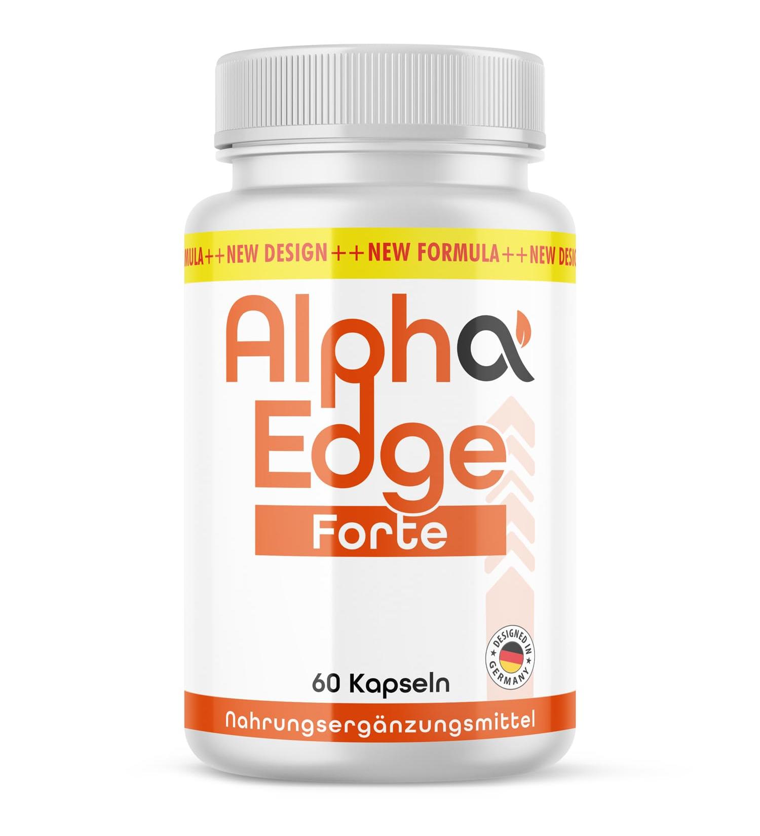 Alpha Edge Forte Capsules | Force pour un style de vie actif | Maxi Pack de 60 capsules