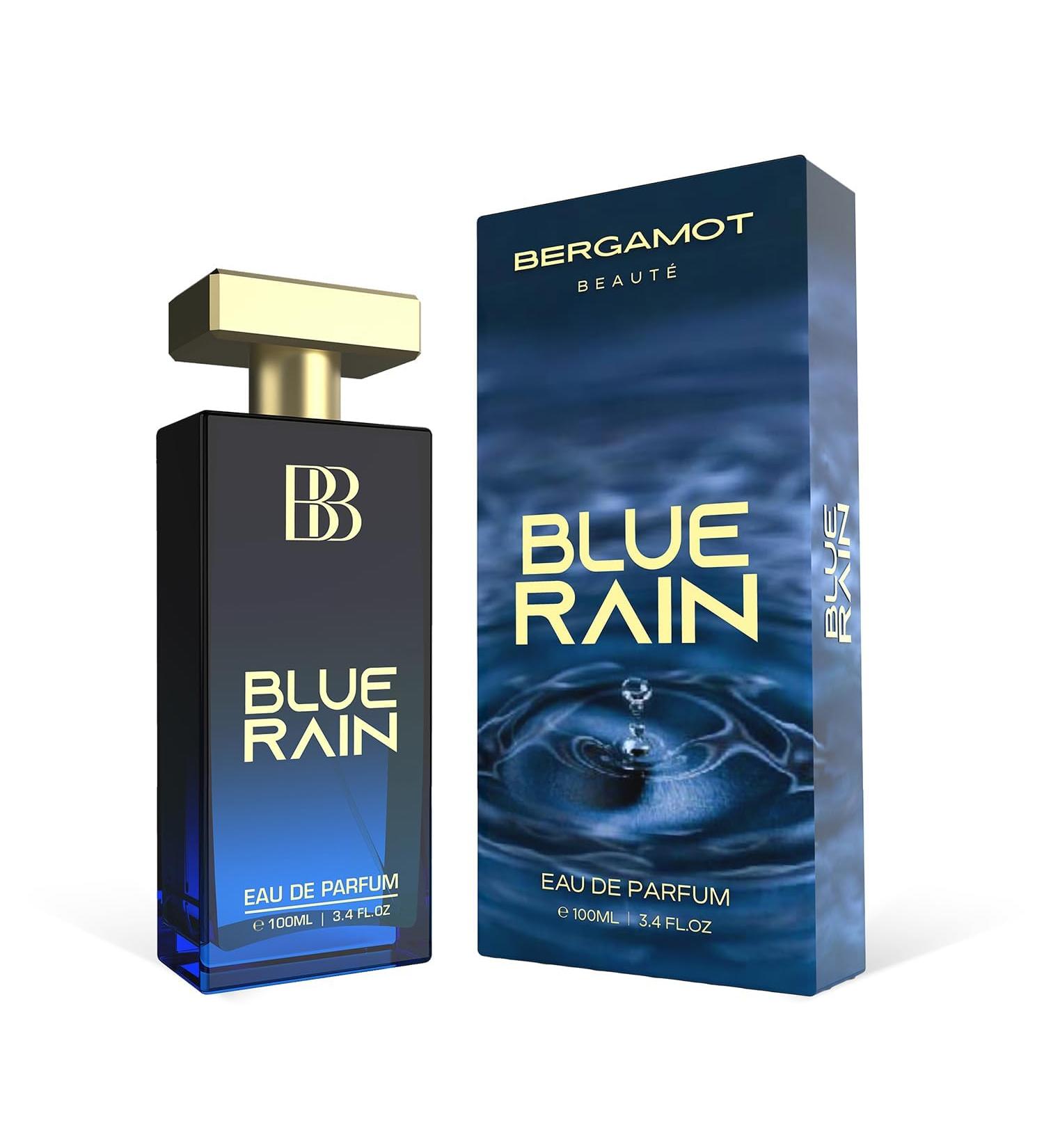 Bergamot Beaute Blue Rain Eau De Parfum | Best Perfume for Men with Aquatic and Musk for All Occasions | Long Lasting Premium Fragrance for Man 100ml - Buy Online on GoSupps.com