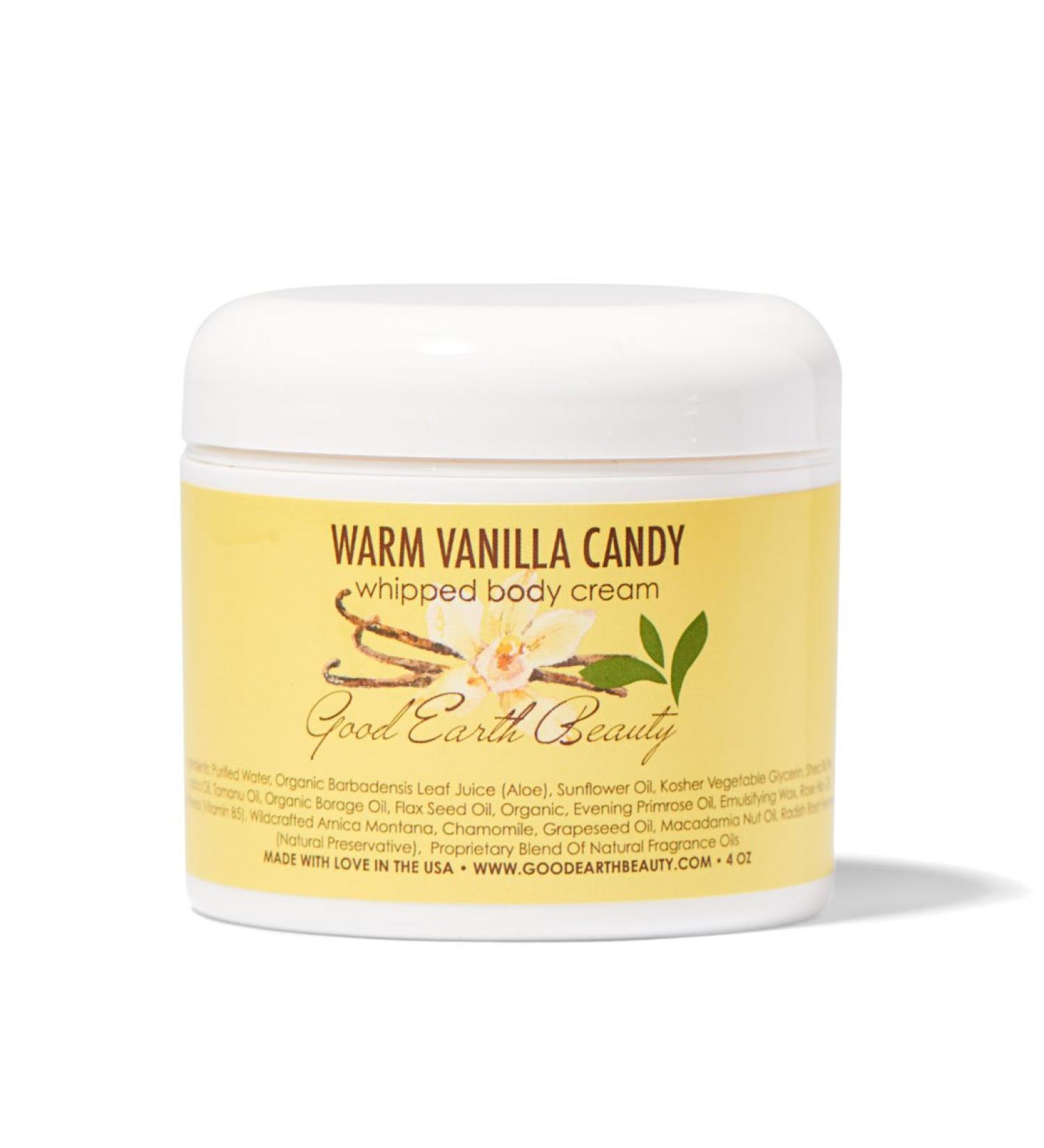 Good Earth Beauty Body Cream - Warm Vanilla Candy- Natural - 4 Ounces