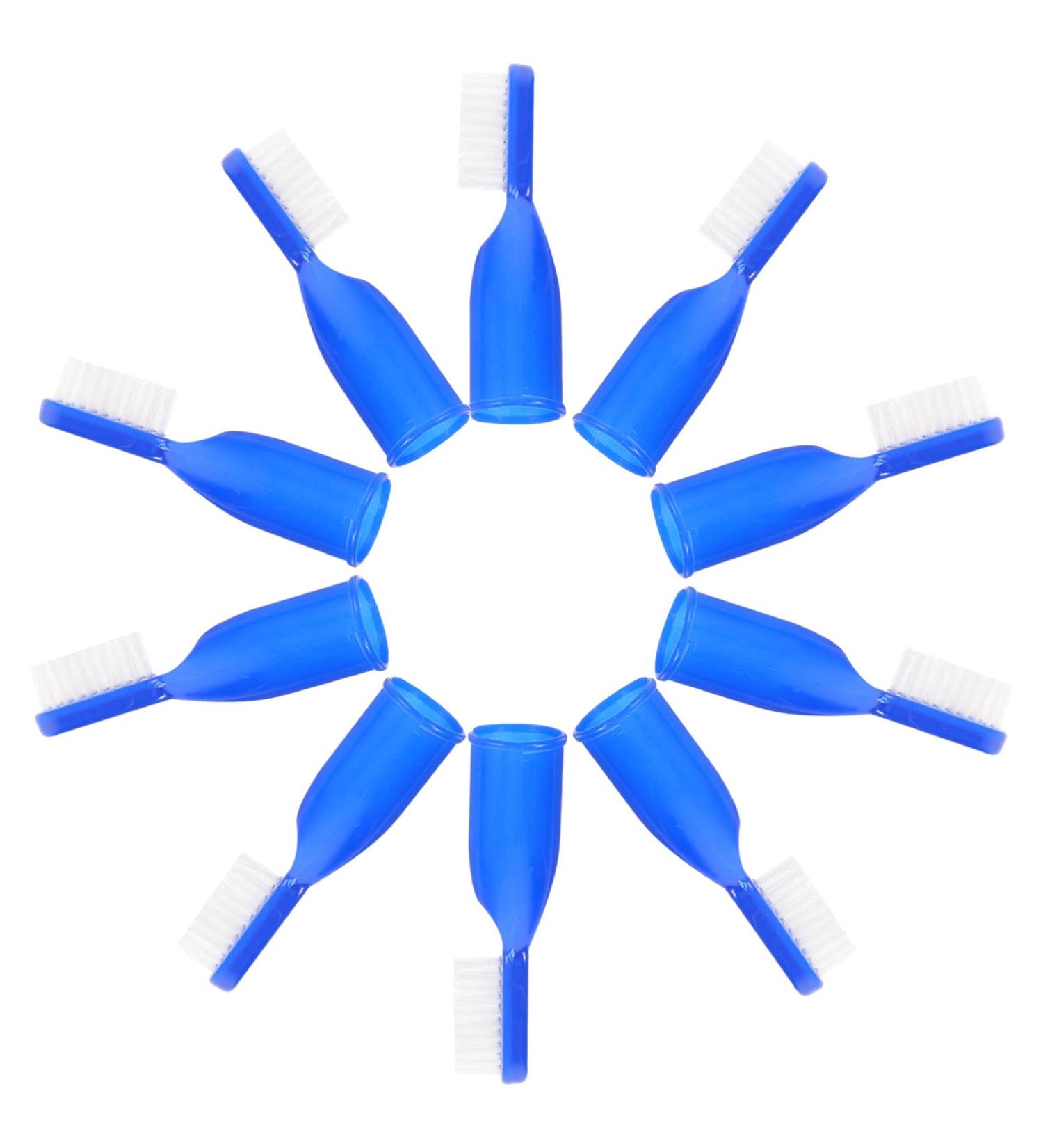 Goohochy 10 Pack Finger Toothbrushes - Mini Travel Tooth Cleaning Tools for Easy Oral Hygiene - Disposable & Convenient Bed Accessories - Buy Online on GoSupps.com