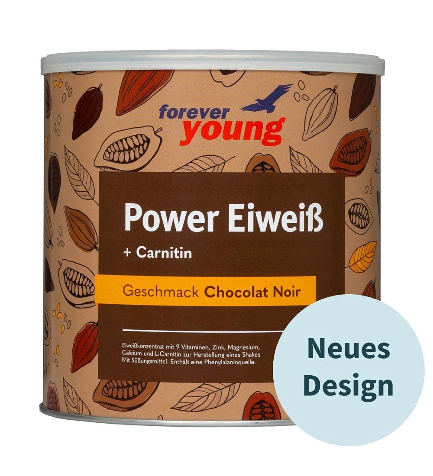 Forever Young Power Protein + L-Carnitine 750g can chocolate (Chocolat Noir)