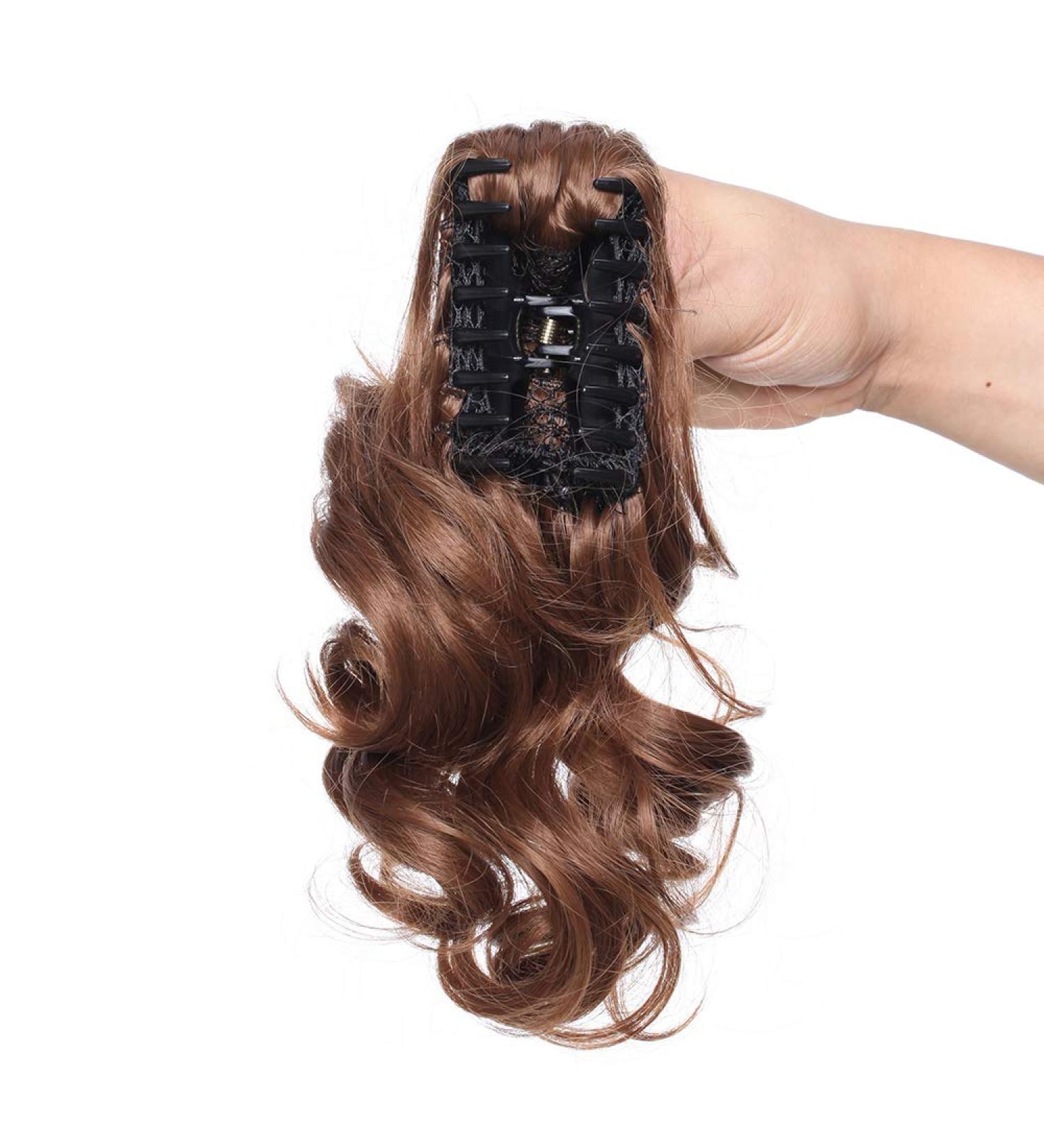 Sego Ponytail Extension | Light Brown Wavy Braid Hairpiece - 12 (30cm) | Voluminous Realistic 110g Hair Extension - Buy Online on GoSupps.com