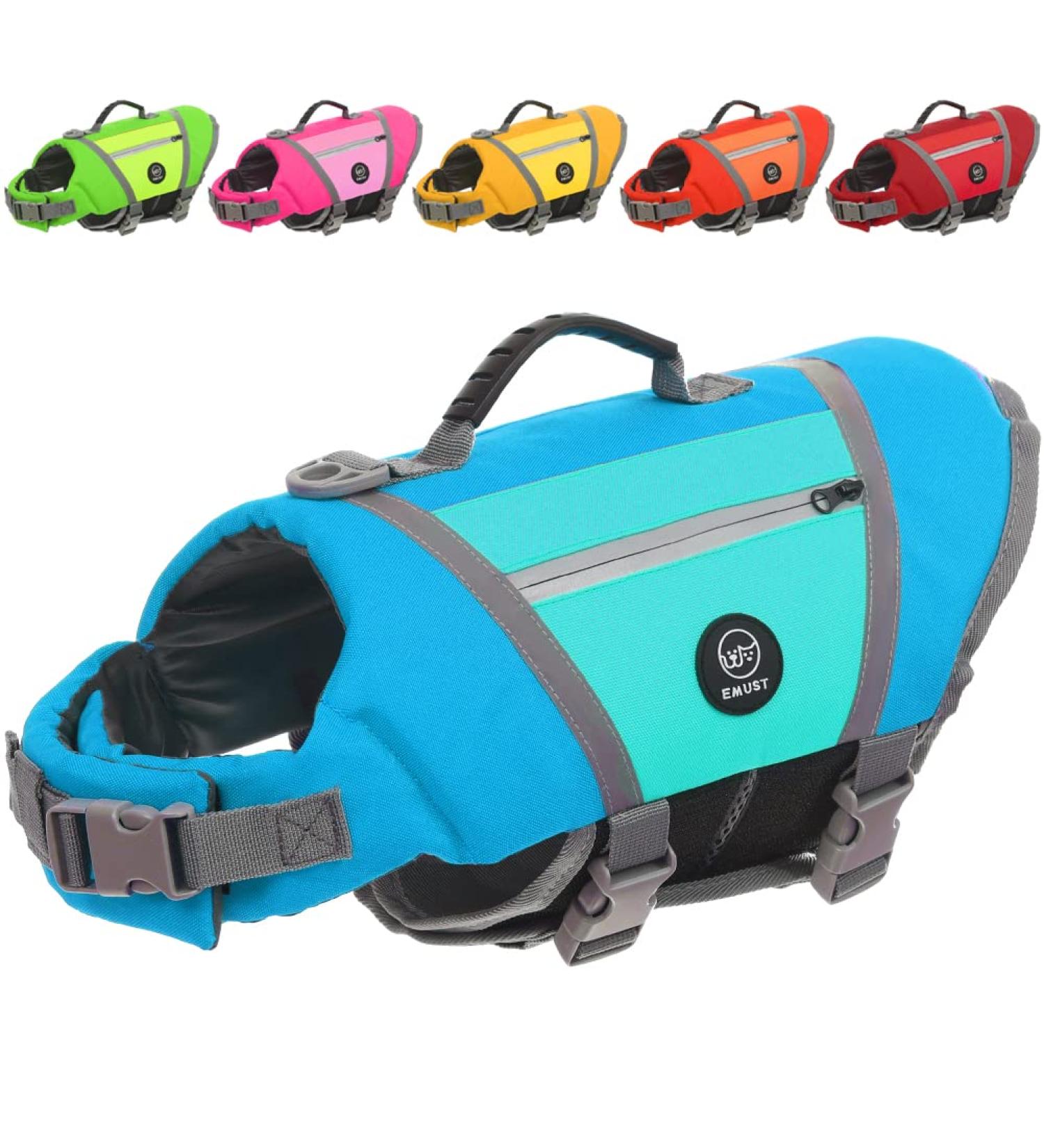 Buy Emust Adjustable Dog Swimming Vest for Small Dogs - Reflective & Secure with Quick Locking Buckles - Perfect for Bulldogs - Size S - Buy Online on GoSupps.com