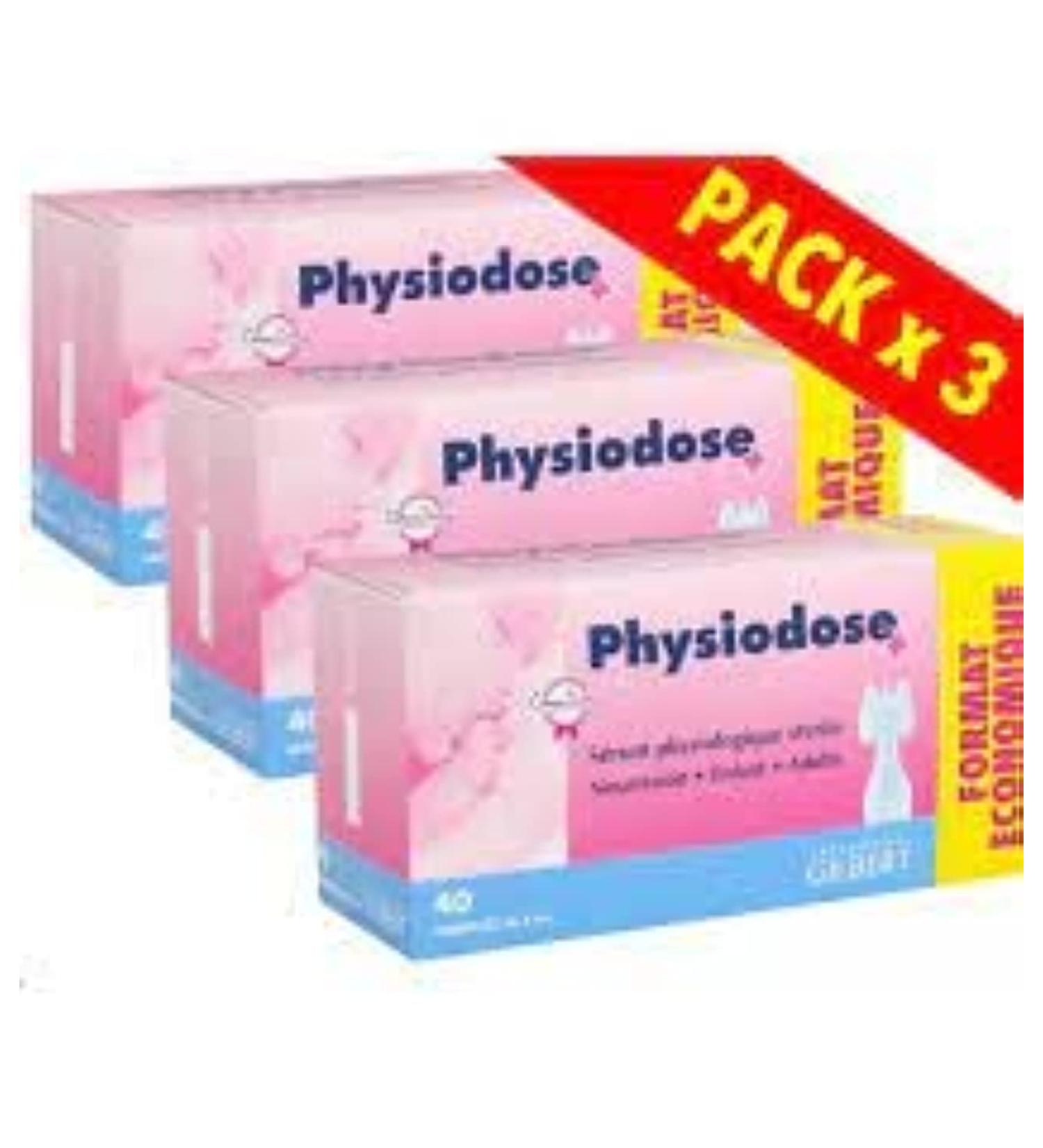 Physiodose Physiological Serum - 120 Single Doses (3 Boxes, 40 Count Each) - Buy Online on GoSupps.com