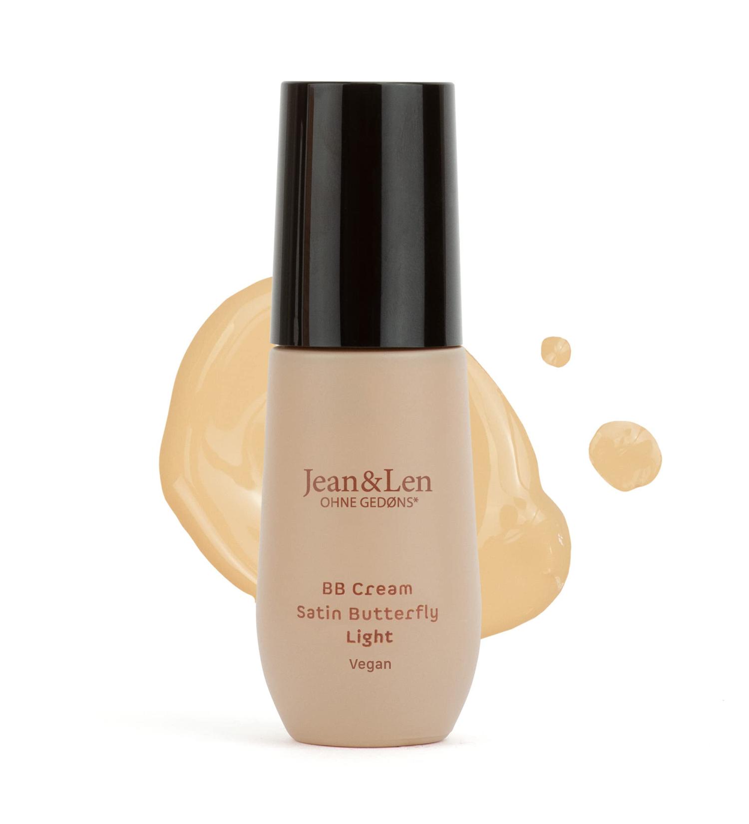 Jean & Len BB Cream Satin Butterfly Light - Vegan Blemish Balm for Redness & Imperfections Non-Comedogenic Paraben & Silicone Free 30ml - Buy Online on GoSupps.com