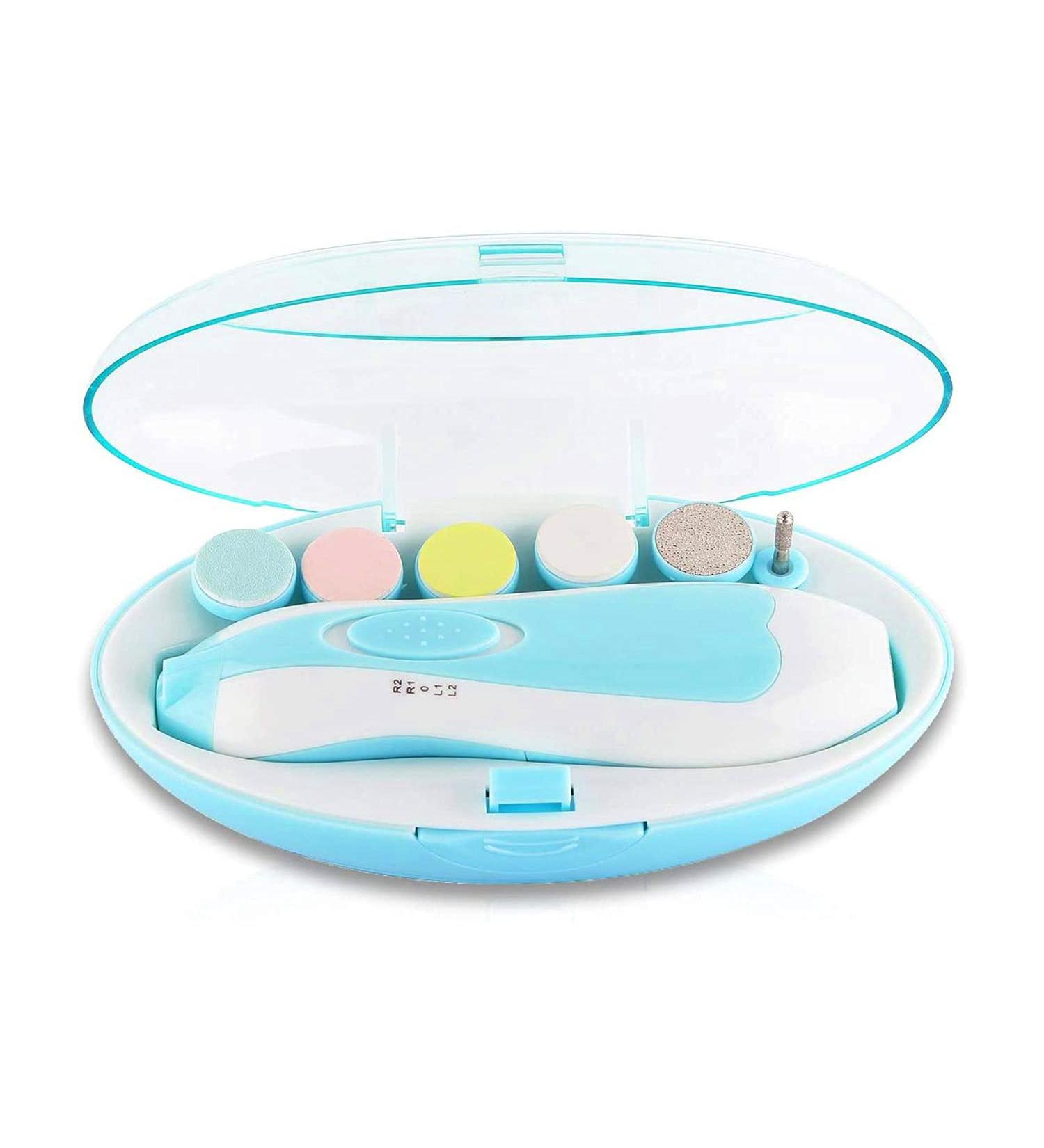 Baby Nail Trimmer Upgraded Safe Electric Baby Nail Clipper Electric Manicure Set with 6 Grinding Heads and LED Front Light Baby Nail Clippers Safe for Newborn Toddler Infant & Kids Fingernails and Toes - Trim Polish and Care AA Battery Operated (Not Inclu - Buy Online on GoSupps.com