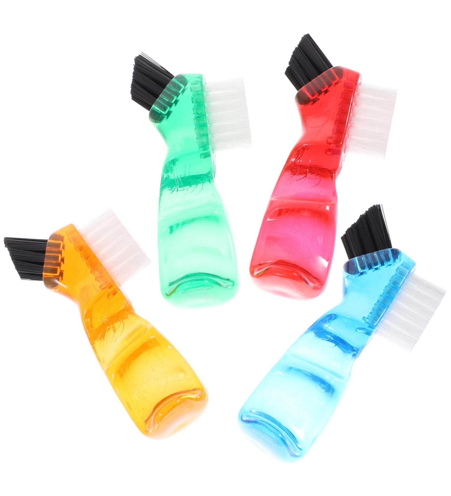 Denture Care Brush Set 4pcs Small Hard Toothbrushes for Oral Care and Retainers - Dual Head Interspace Design for Effective Cleaning - Plastic Brushes for Adults - Buy Online on GoSupps.com