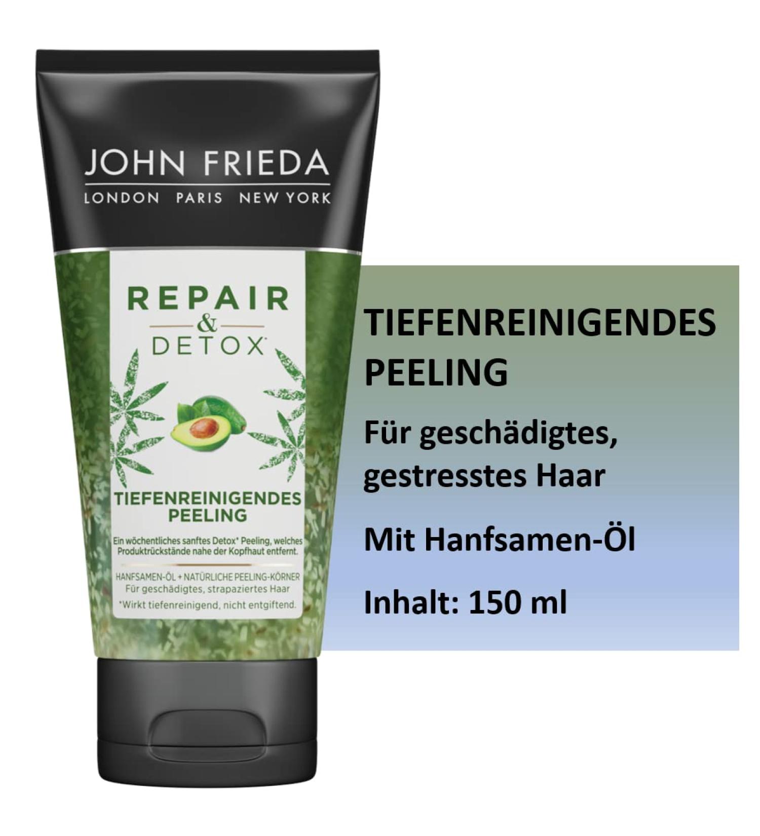 John Frieda Repair & Detox Peeling 150ml - Restore Damaged Hair & Remove Product Residues - International Shipping Available - Buy Online on GoSupps.com
