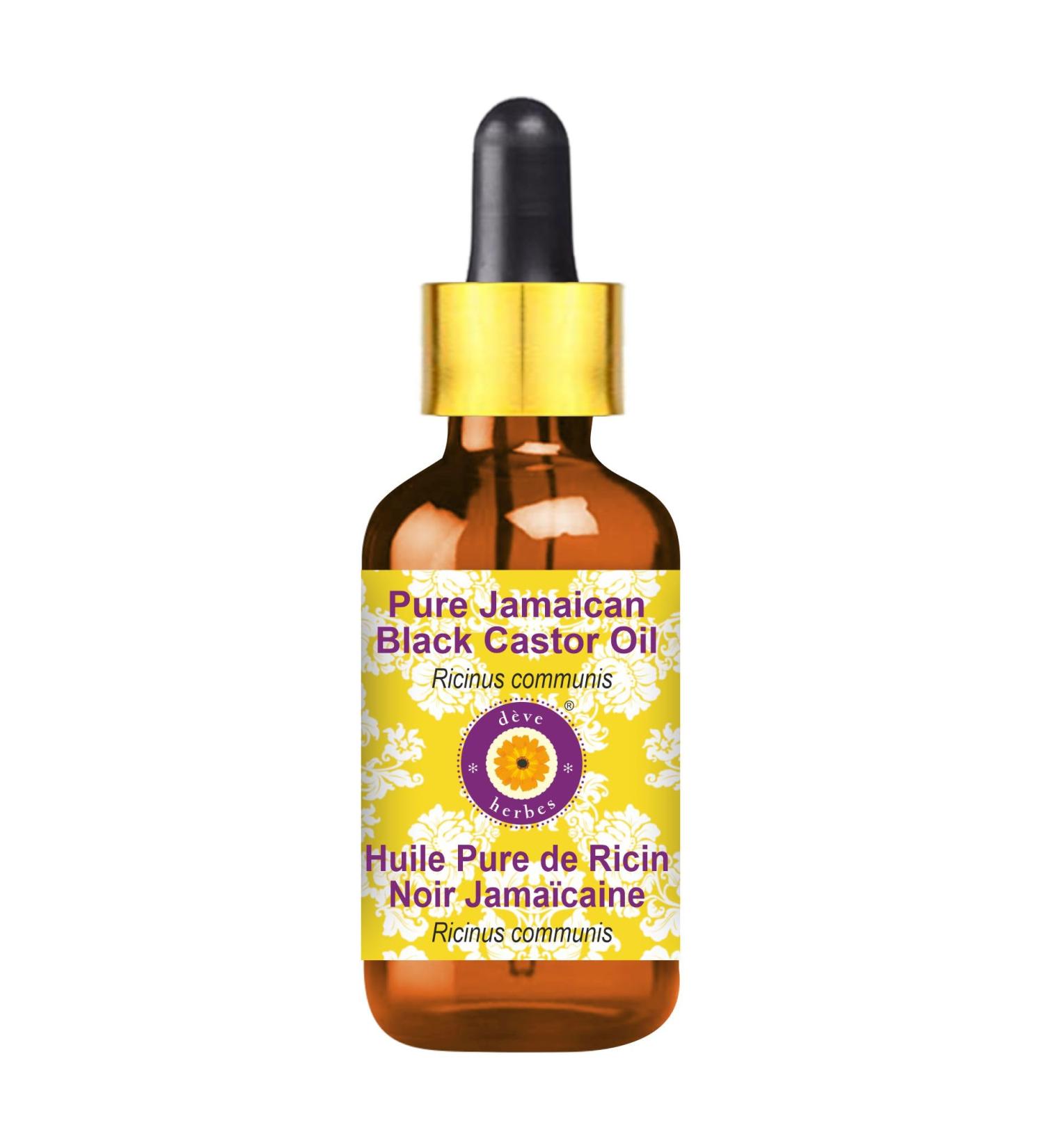 Deve Herbes Pure Jamaican Black Castor Oil 10ml with Glass Dropper - Premium Ricinus Communis for Hair & Skin | International Shipping - Buy Online on GoSupps.com