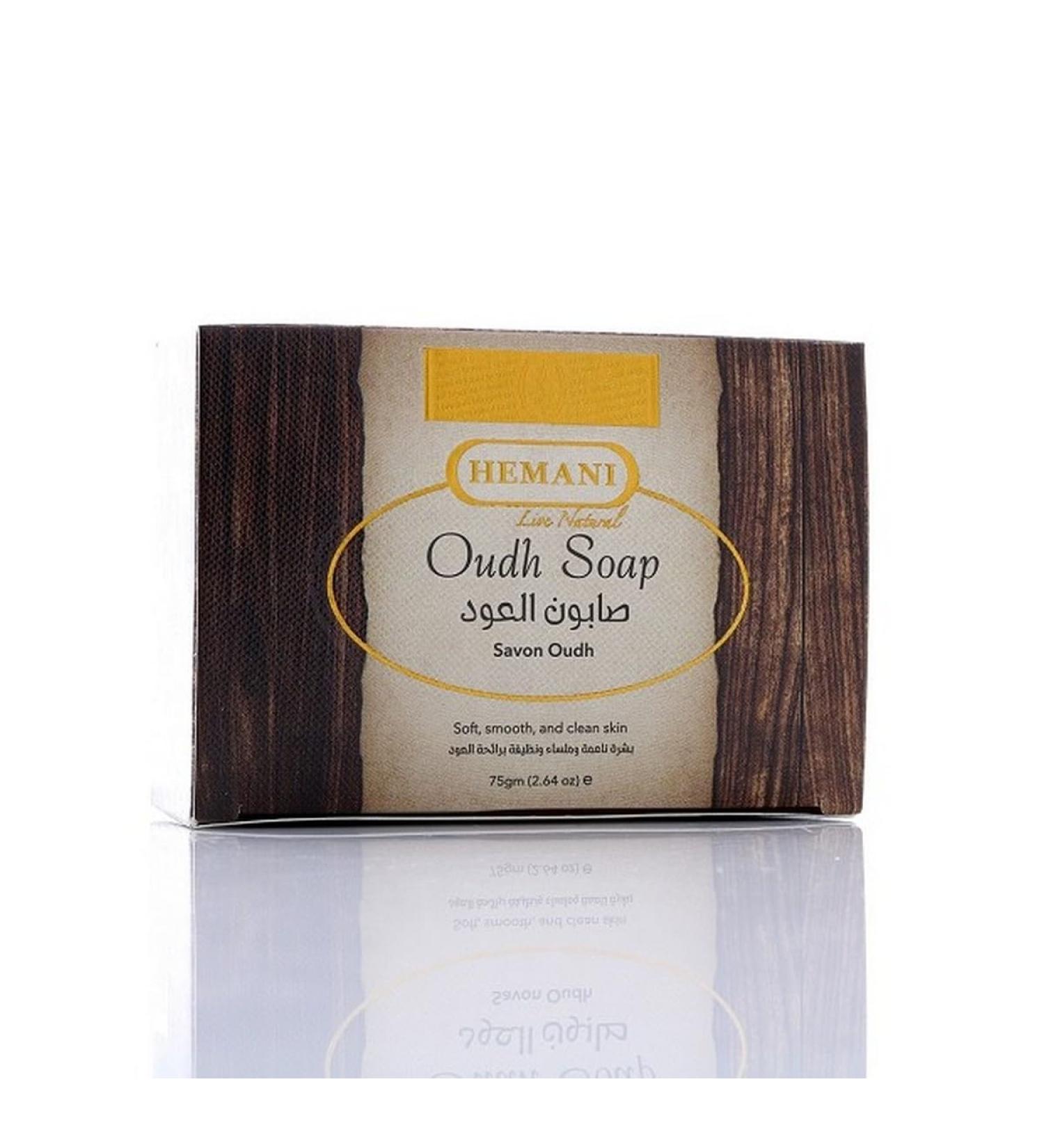 Hello Orient Savon Oud Hemani - 100% Vegetal - Nettoie la Peau en douceur tout en Eliminant les Impuret s. Parfum de Oud d licat sur la peau.