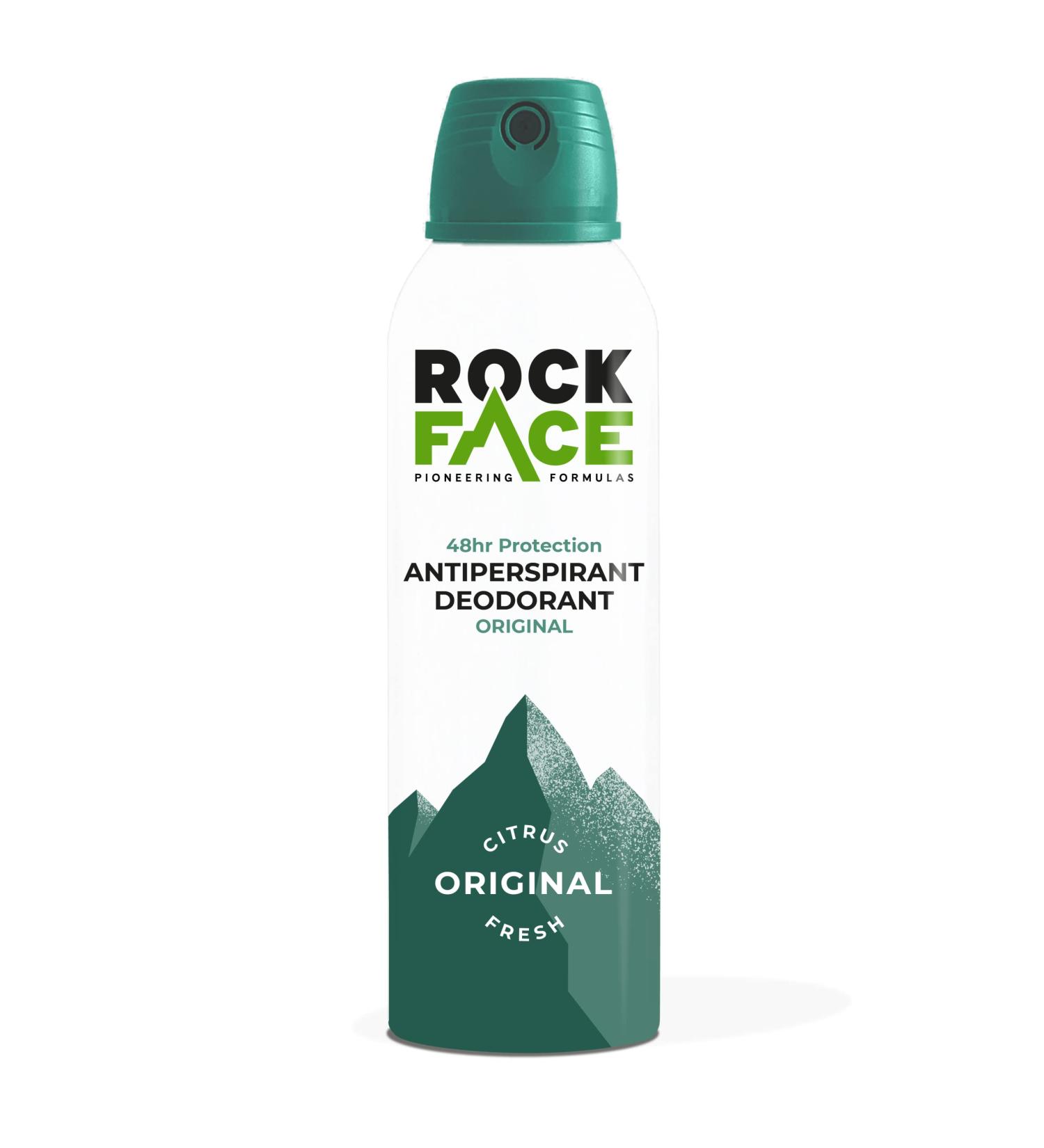 Rock Face Antiperspirant Deodorant for Men 200ml | Fresh Citrus Scent | Fast Absorbing | Non-Staining | 48 Hour Protection Orignal 200 ml (Pack of 1) - Buy Online on GoSupps.com