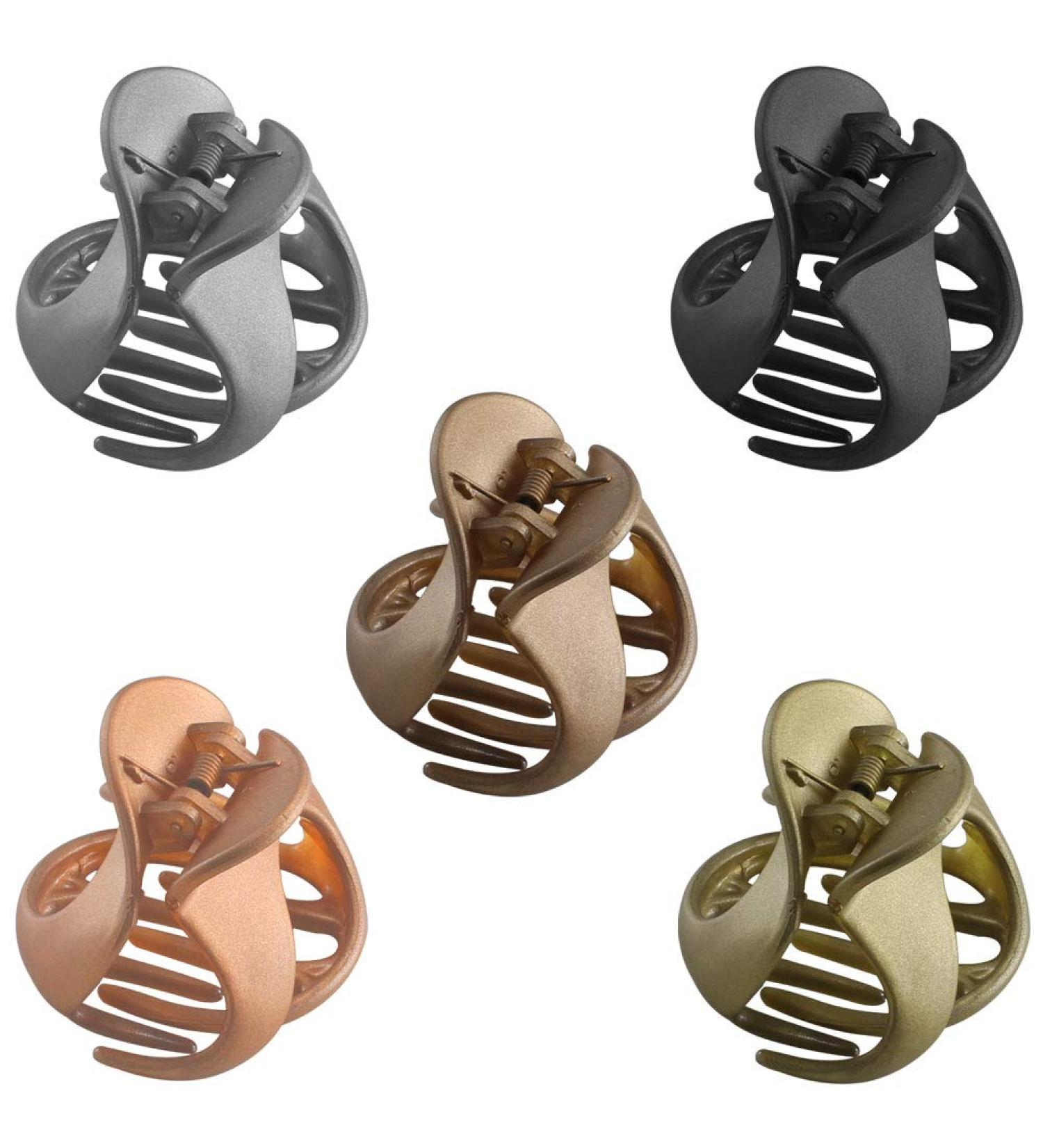 Ho2nle 5PCS Vintage Acrylic Hair Clips for Women | Slipproof Hair Gripper | Stylish Hair Jewelry (5 Colors) - Buy Online on GoSupps.com