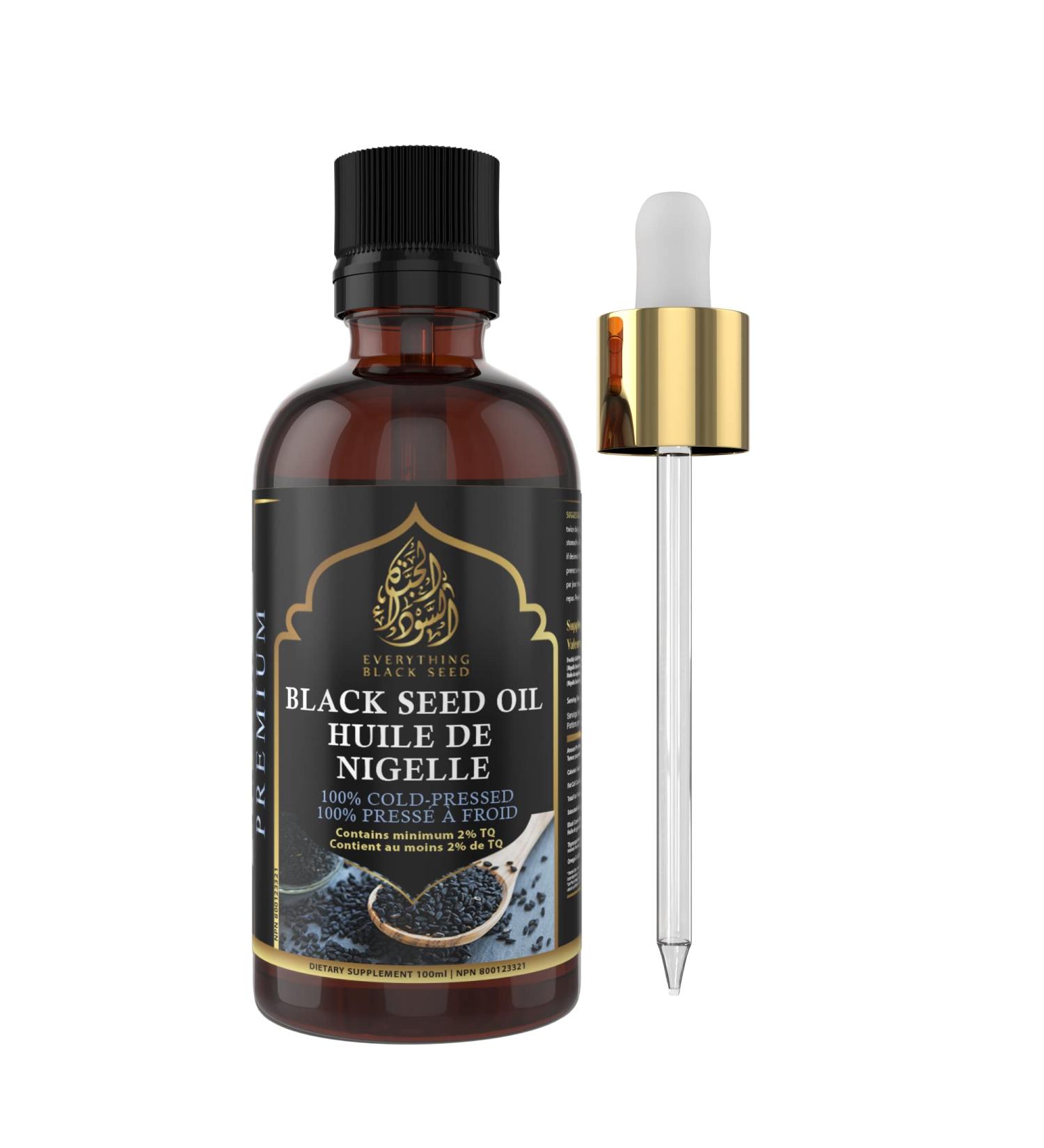 Turkish Black Seed Oil (Nigella Sativa Black Cumin) 100% Organic Cold Pressed 3X Thymoquinone- Glass Bottle (100ml) - Buy Online on GoSupps.com