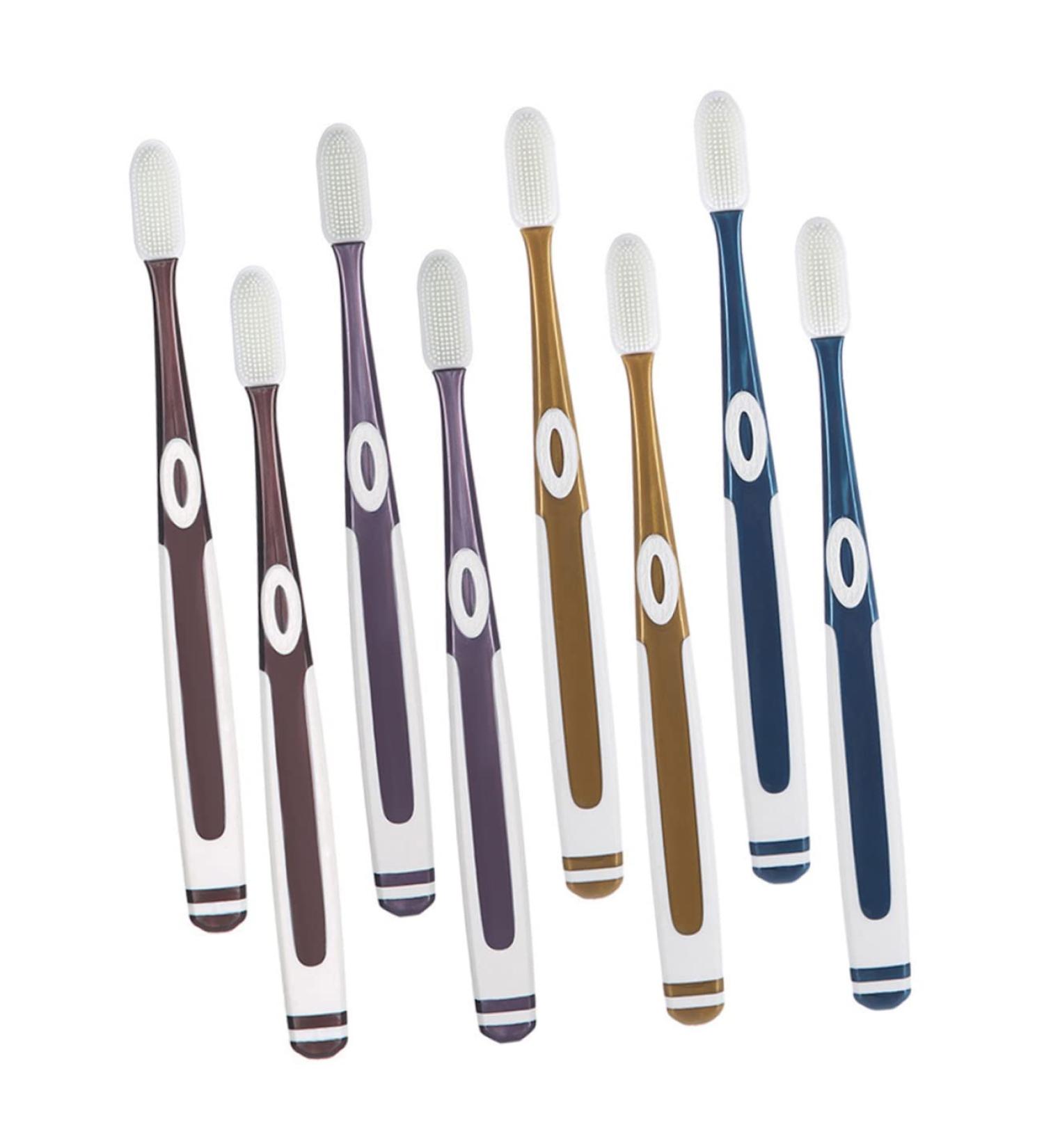Healvian 8st Nano Toothbrush Set - Ergonomic Health & Massage Travel Toothbrushes for Adults | Replacement Heads & Accessories - Buy Online on GoSupps.com