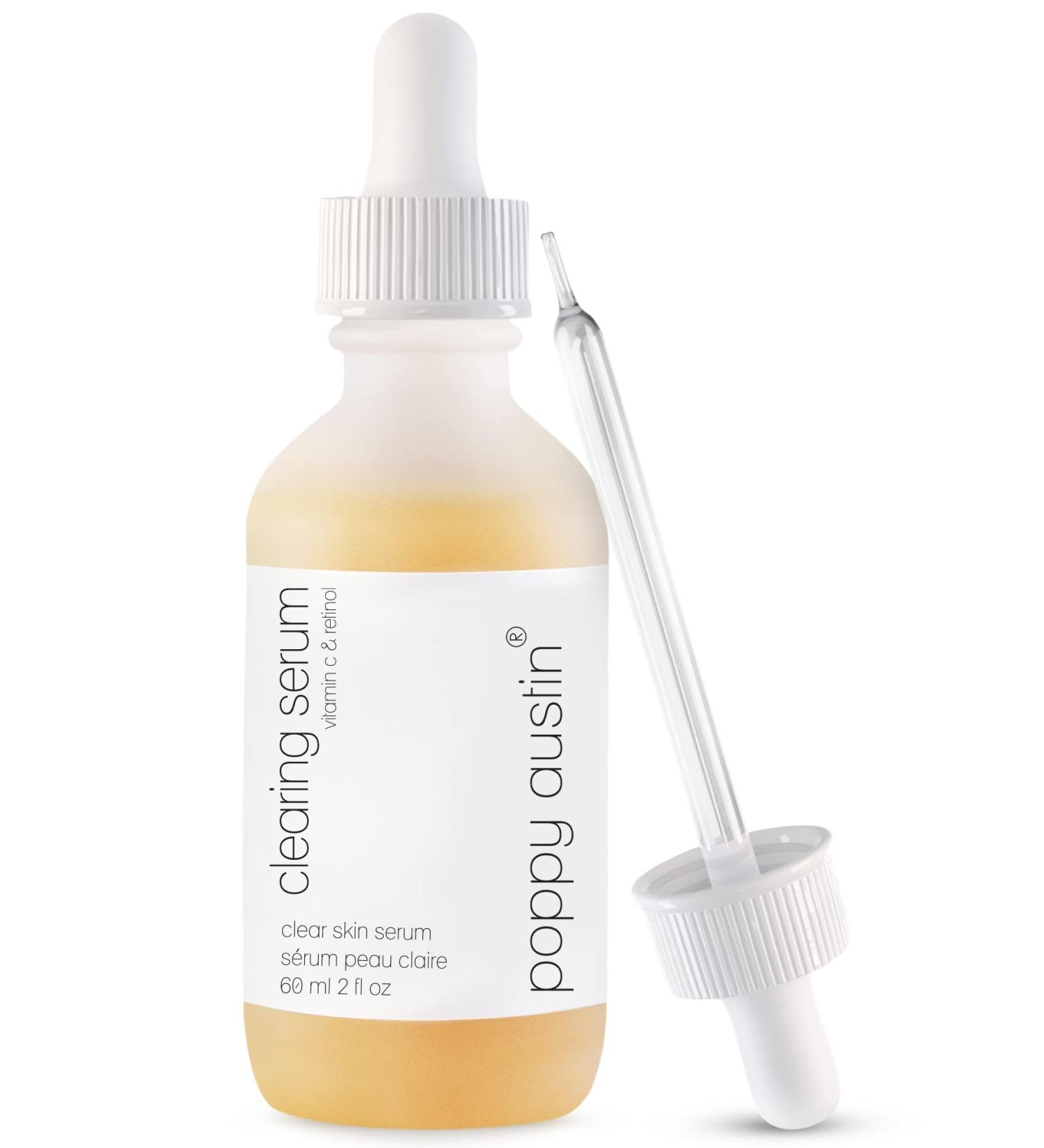 Poppy Austin Face Serum for Acne Prone Skin - 2oz Clearing & Scar Serum for Oily Skin with Niacinamide - Best Serum for Hyperpigmentation, Wrinkles & Pore Minimization - Buy Online on GoSupps.com
