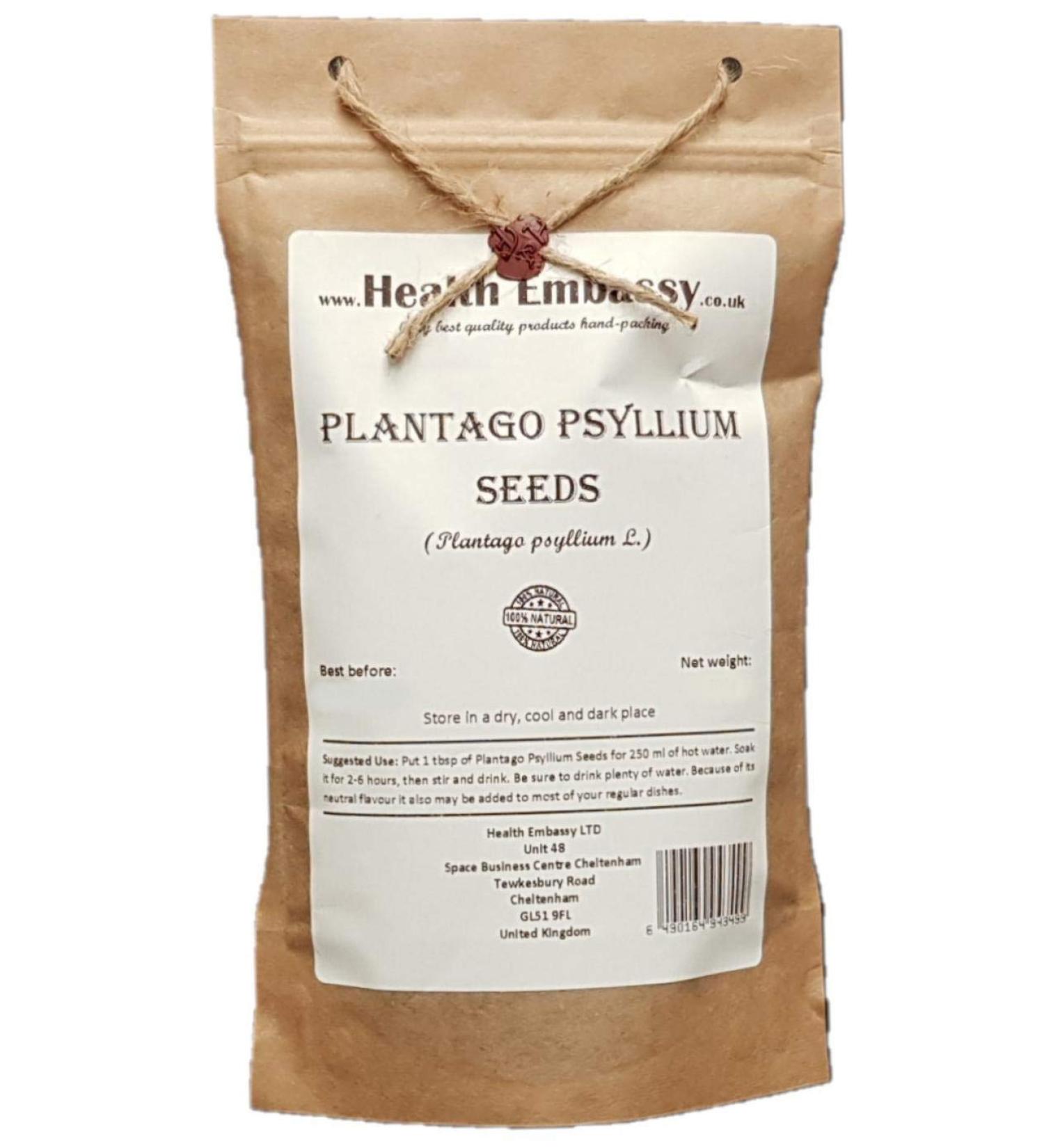 Plantago Psyllium Seeds | Plantago Psyllium L | Psyllium Noir Graine | Health Embassy (100g) - Buy Online on GoSupps.com