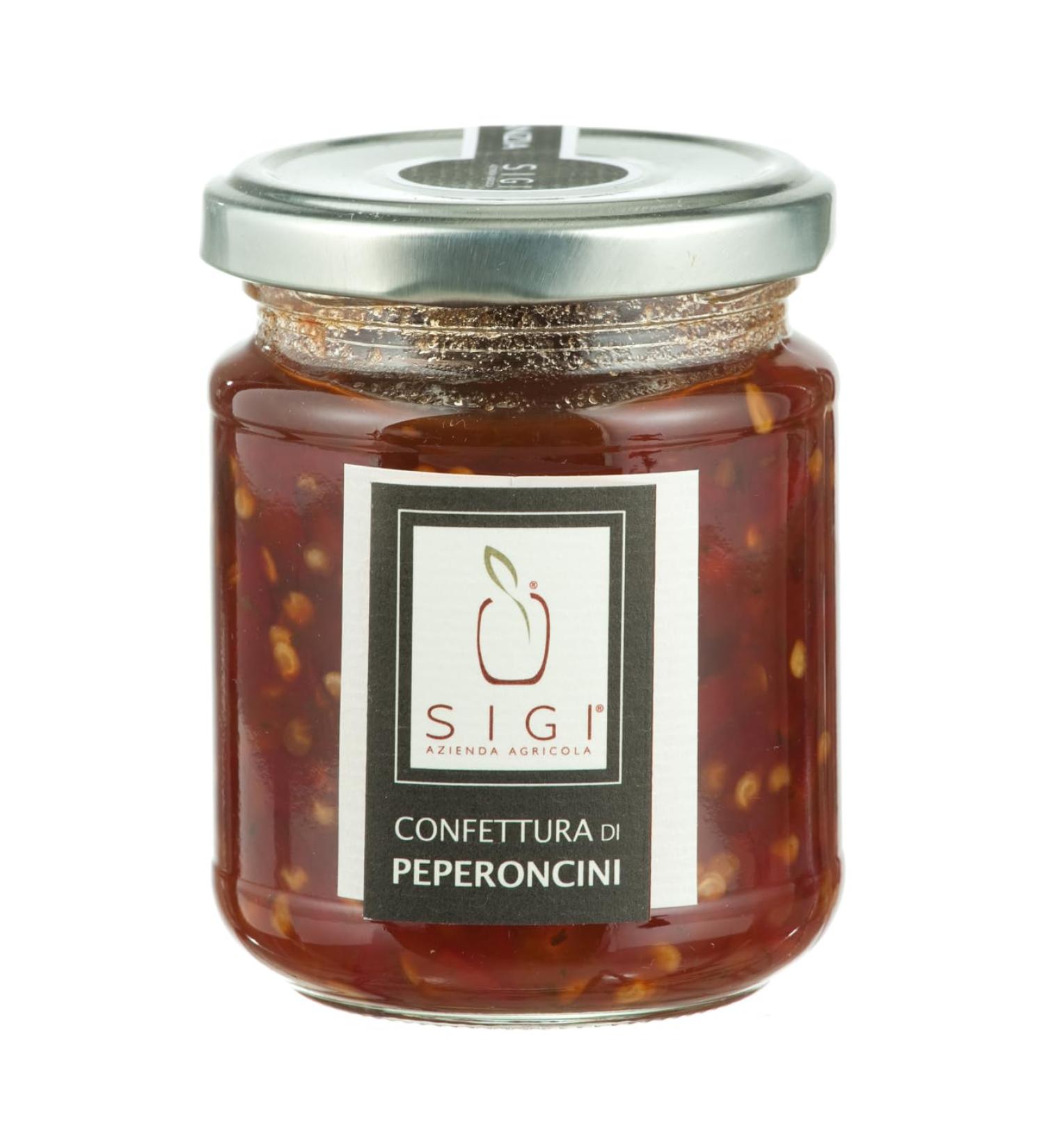 Italian grown pepper confectionery in a 220g glass jar - Buy Online on GoSupps.com