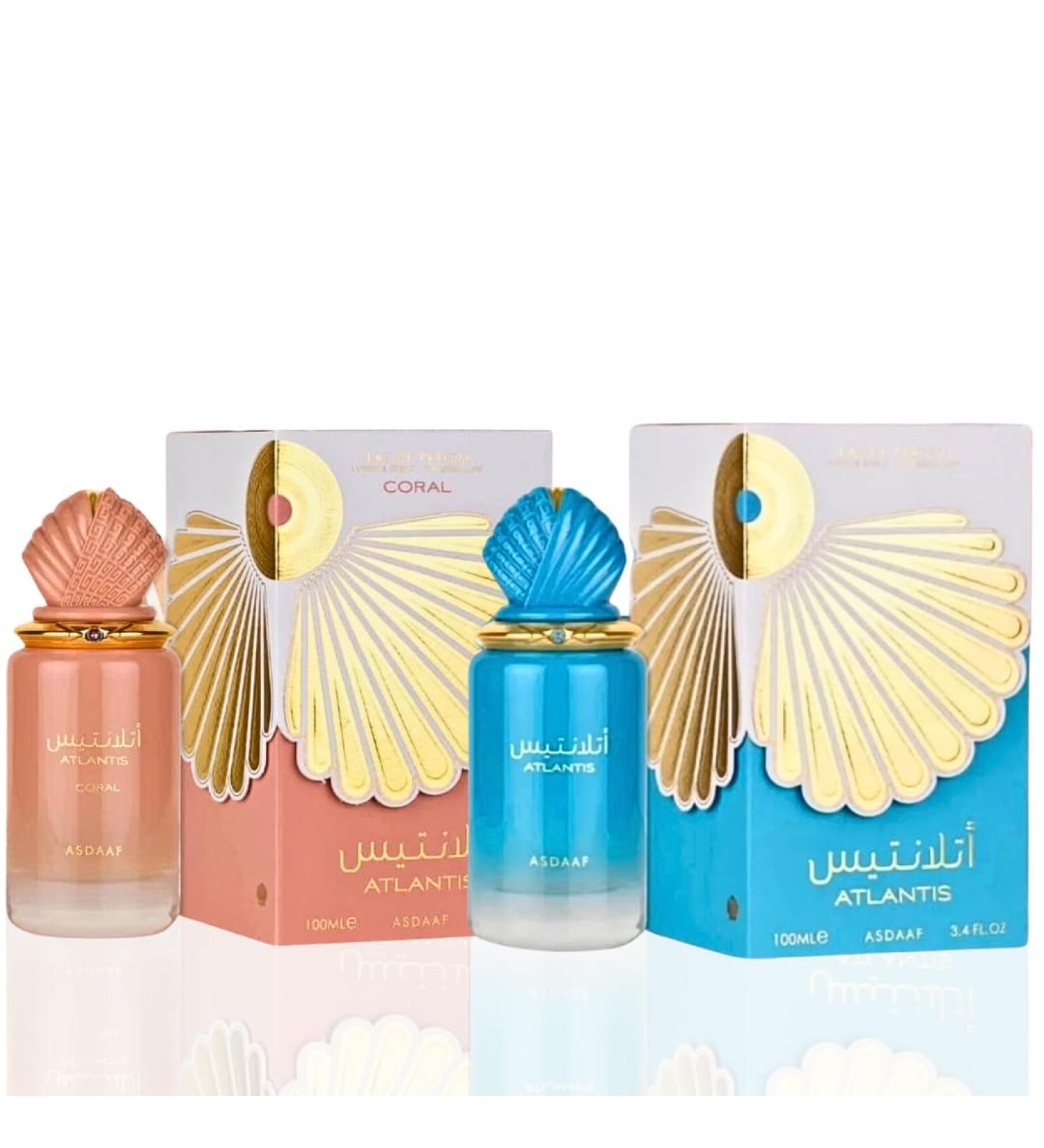 Asdaaf Atlantis Blue & Coral Atlantis - EDP Sprays 100ML (3.4 OZ) Long Lasting Scents Arabian Perfumes For Men & Women. (Value Pack) 3.4 Fl Oz (Pack of 1) Value Pack - Buy Online on GoSupps.com