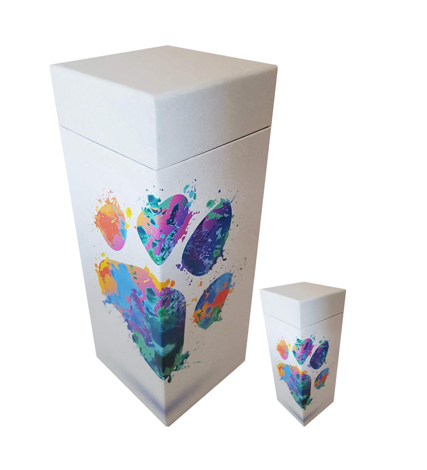ScatterPod Rainbow PawPrint Scattering Cremation Urn - Pet & Keepsake Twin Pack - Buy Online on GoSupps.com