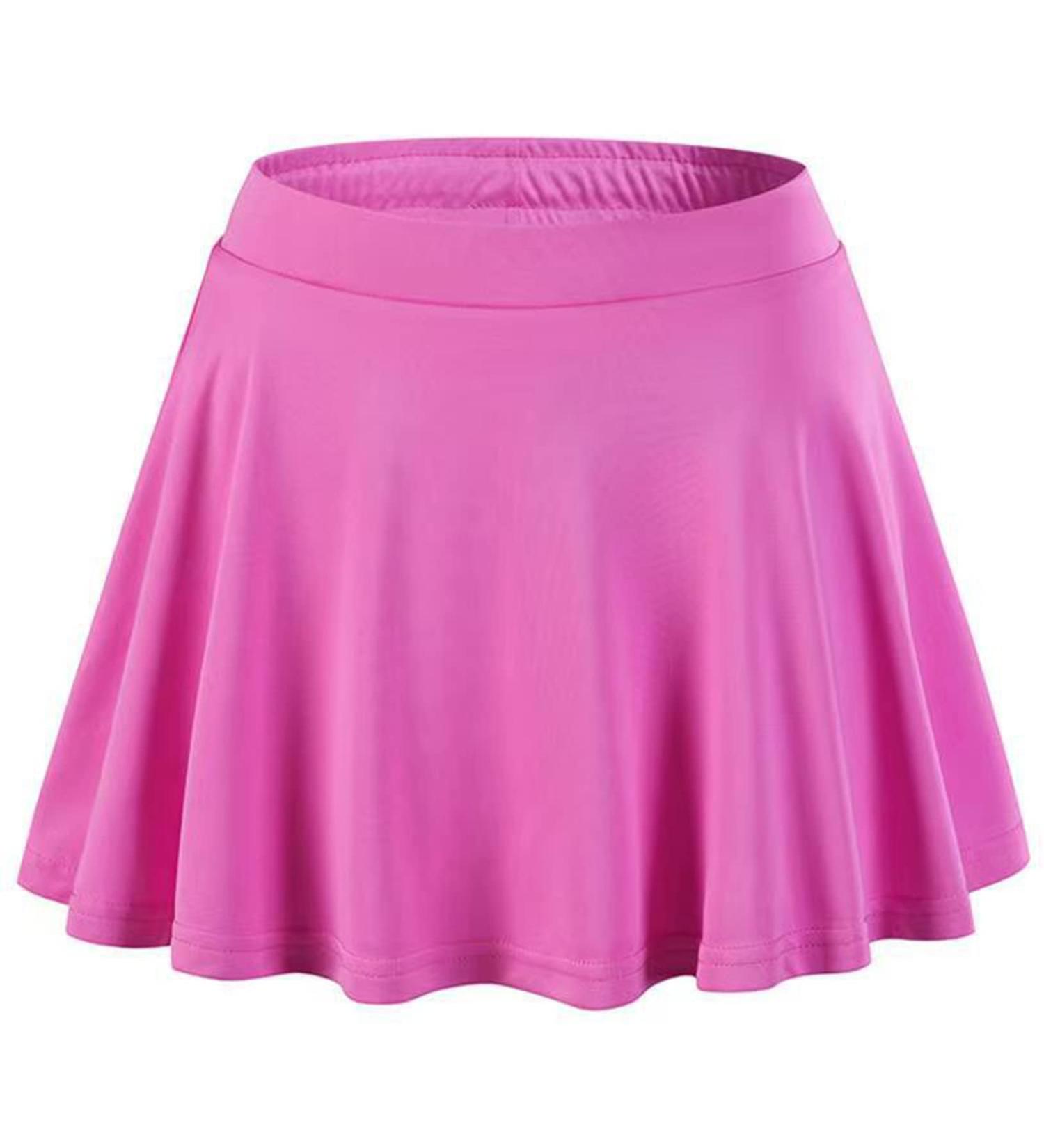 Yeahdor Girls High Waist Athletic Skirt with Shorts | Pink | 6-7 Years - Buy Online on GoSupps.com